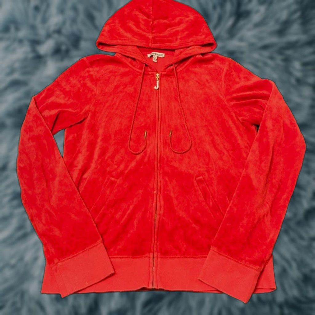 Juicy Couture VINTAGE Juicy Couture Full Zip Hoodie Womens Sz XL Red Y2K 2000s Classic Size XL / US 12-14 / IT 48-50 - 1 Thumbnail