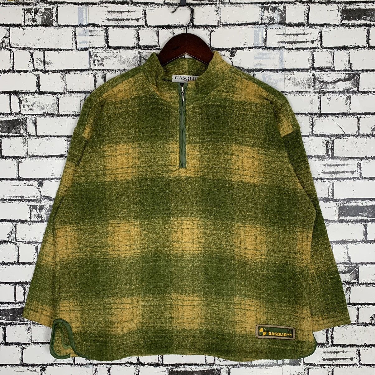 Vintage Vintage Gasolio Checkerboard Half Zip Gasolio Pullover Size US S / EU 44-46 / 1 - 1 Thumbnail