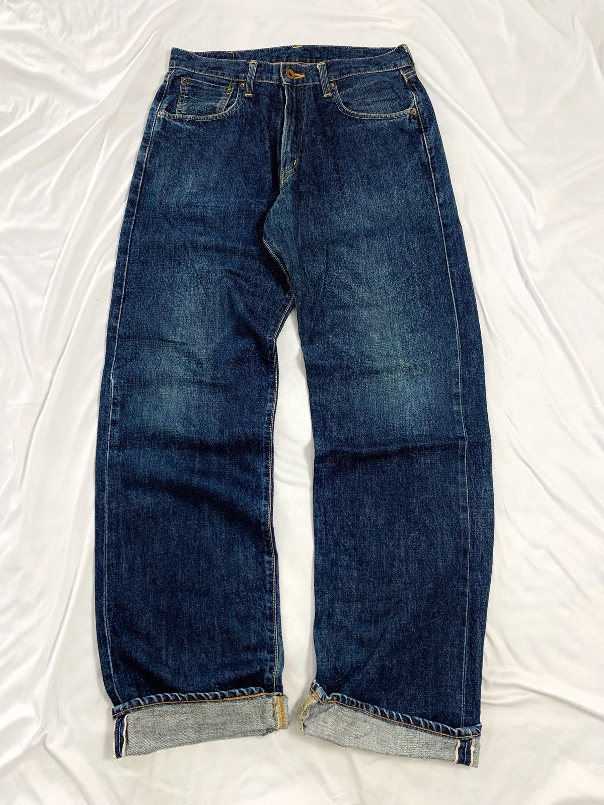 Edwin Vintage edwin selvedge raw jeans distres Size US 31 - 3 Thumbnail