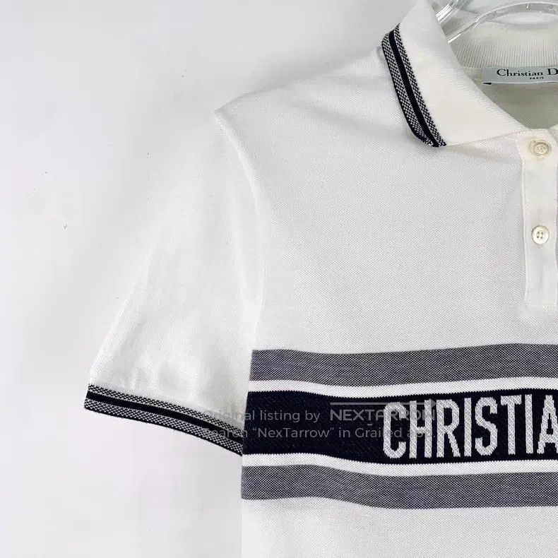 Dior Dior White logo letter cotton Polo collar short-sleeved T- Size M / US 6-8 / IT 42-44 - 3 Thumbnail