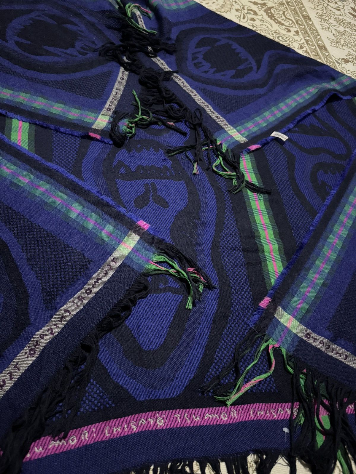 Issey Miyake × Tsumori Chisato OG Issey Miyake Designer Mohair Scarves/ Small Blanket Art Size ONE SIZE - 5 Thumbnail