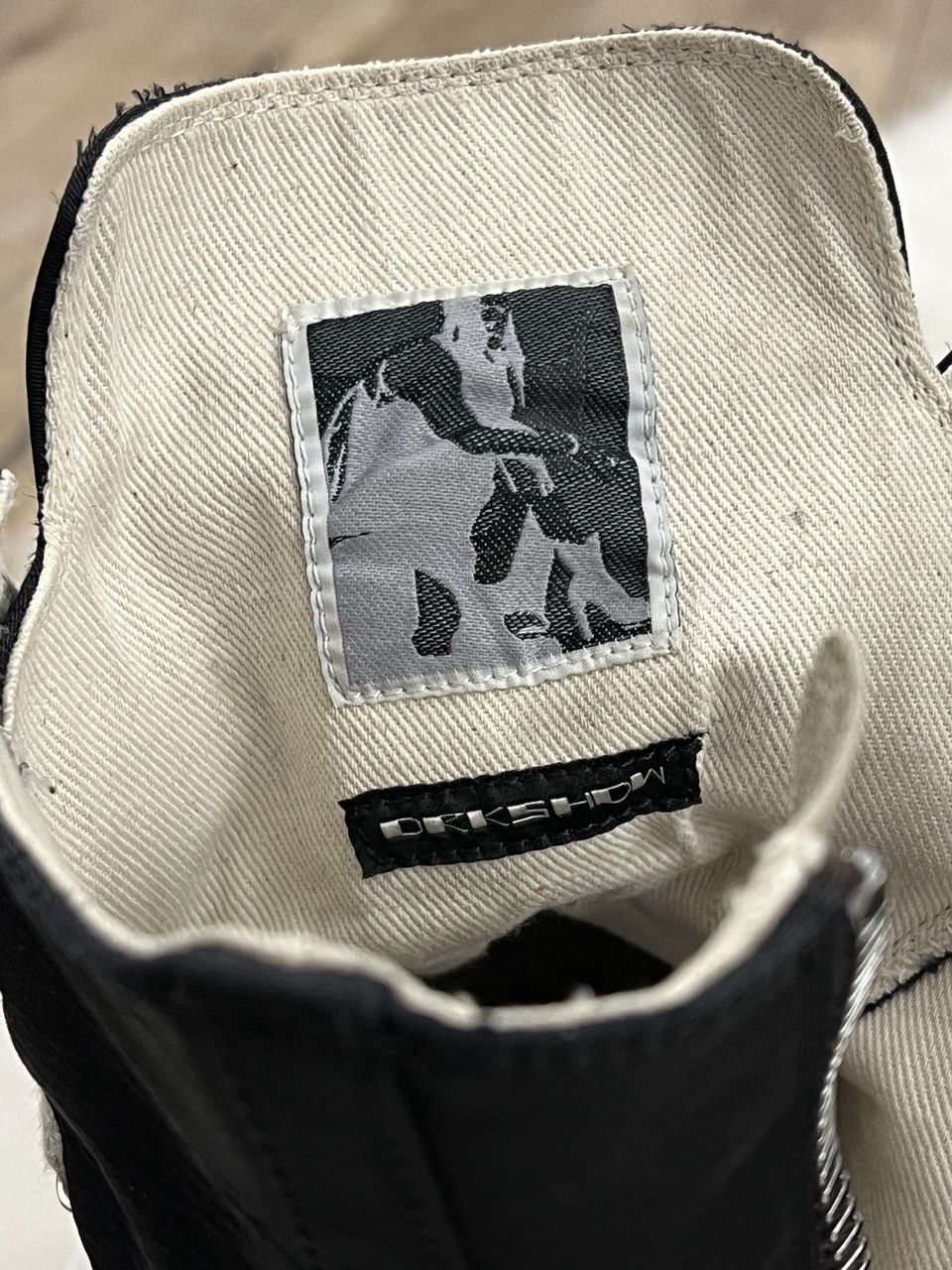 Rick Owens Drkshdw Rick Owens Drkshdw Hexagram High-Top Sneakers Black/milk Size US 10 / EU 43 - 10 Thumbnail
