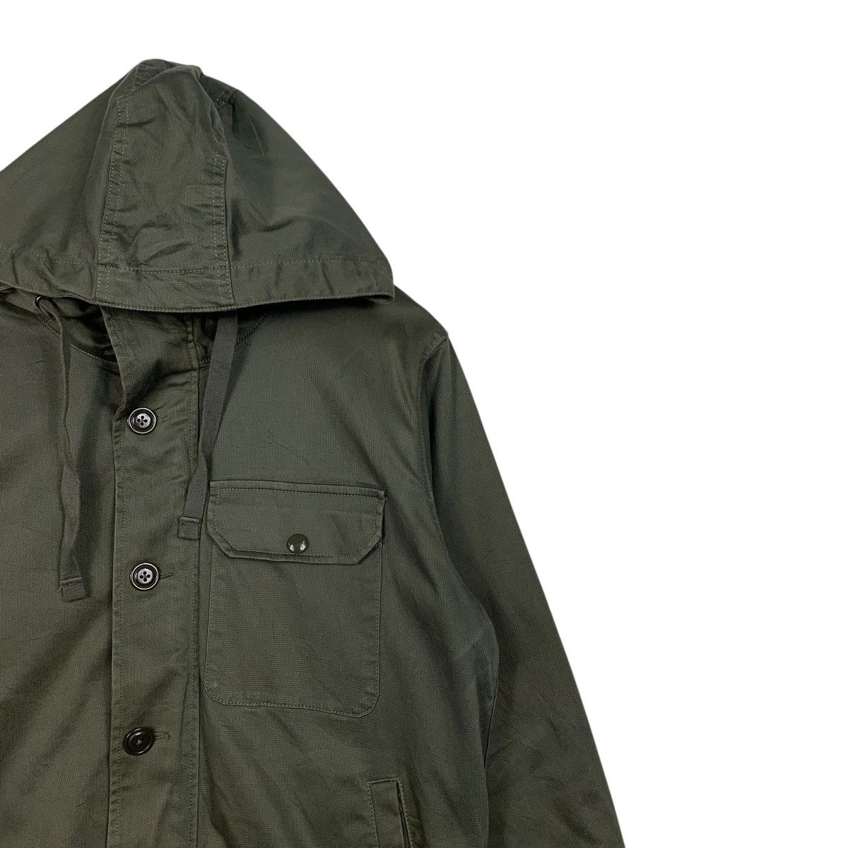 Beams Japan BEAMS Olive Green Button Zipper Hooded Jacket #1622-C72 Size US L / EU 52-54 / 3 - 4 Thumbnail