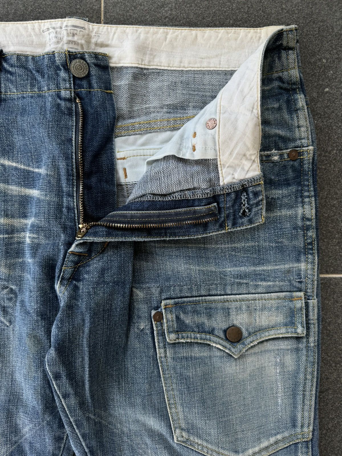 Japanese Brand Vintage Bartack Cargo Carpenter Jeans Size US 33 - 8 Thumbnail