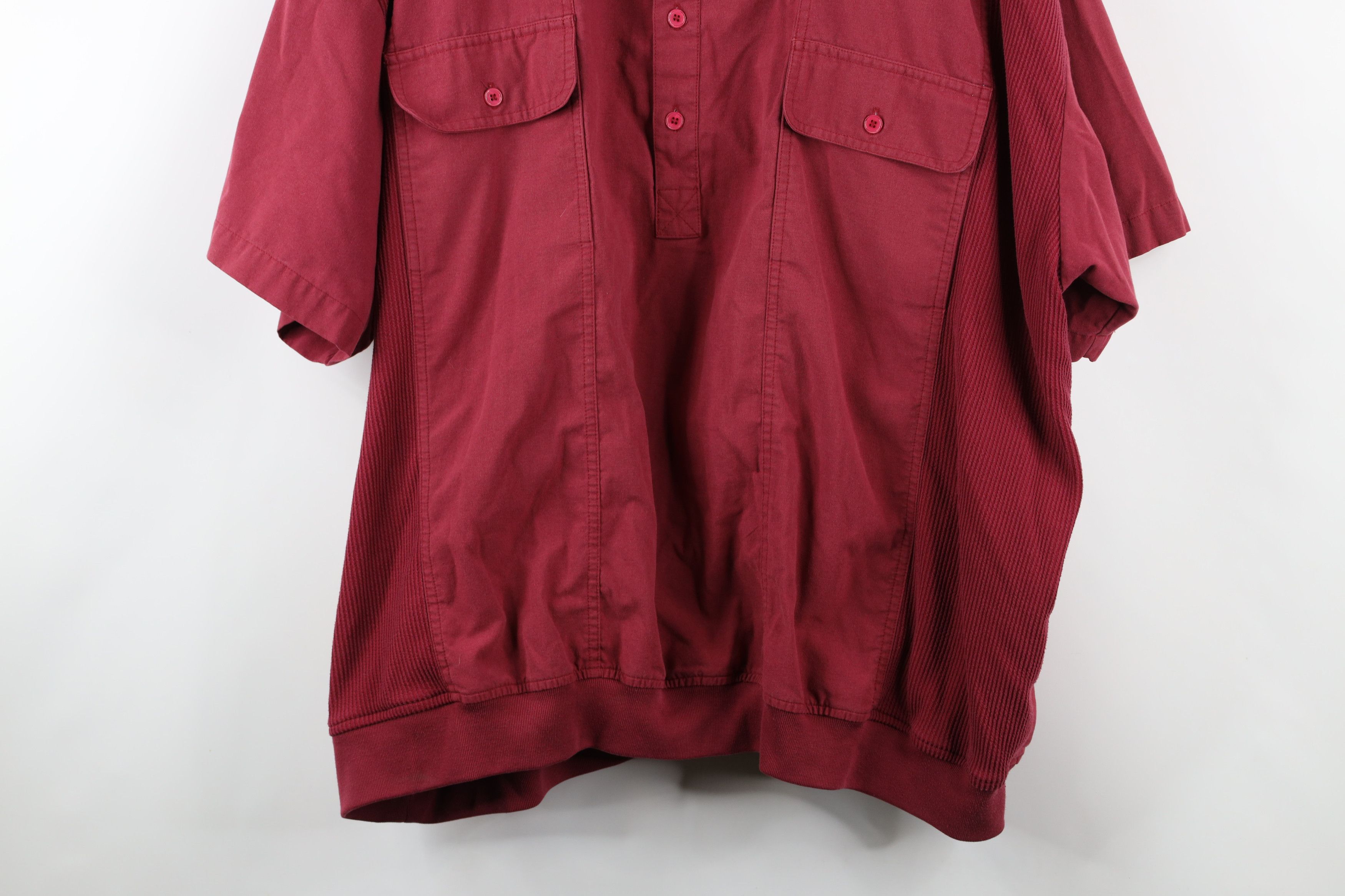 Vintage Vintage 90s Streetwear Pullover Polo Shirt Mafia Mob Red Size US XXL / EU 58 / 5 - 3 Thumbnail