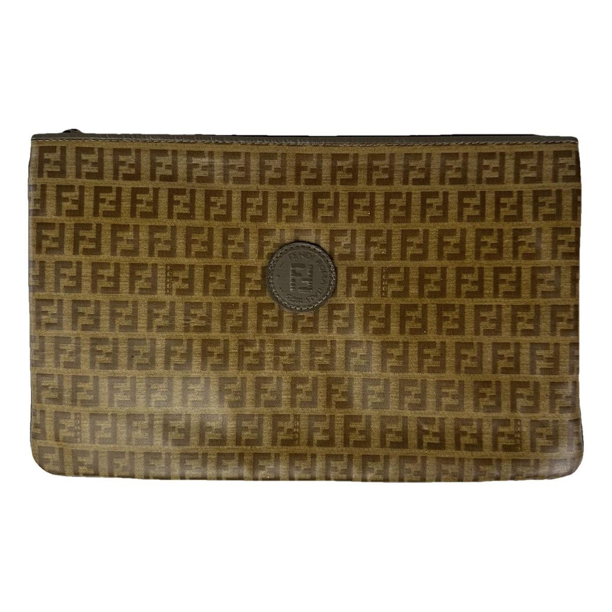 Fendi Baguette Brown Leather Clutch Bag Size ONE SIZE - 1 Thumbnail