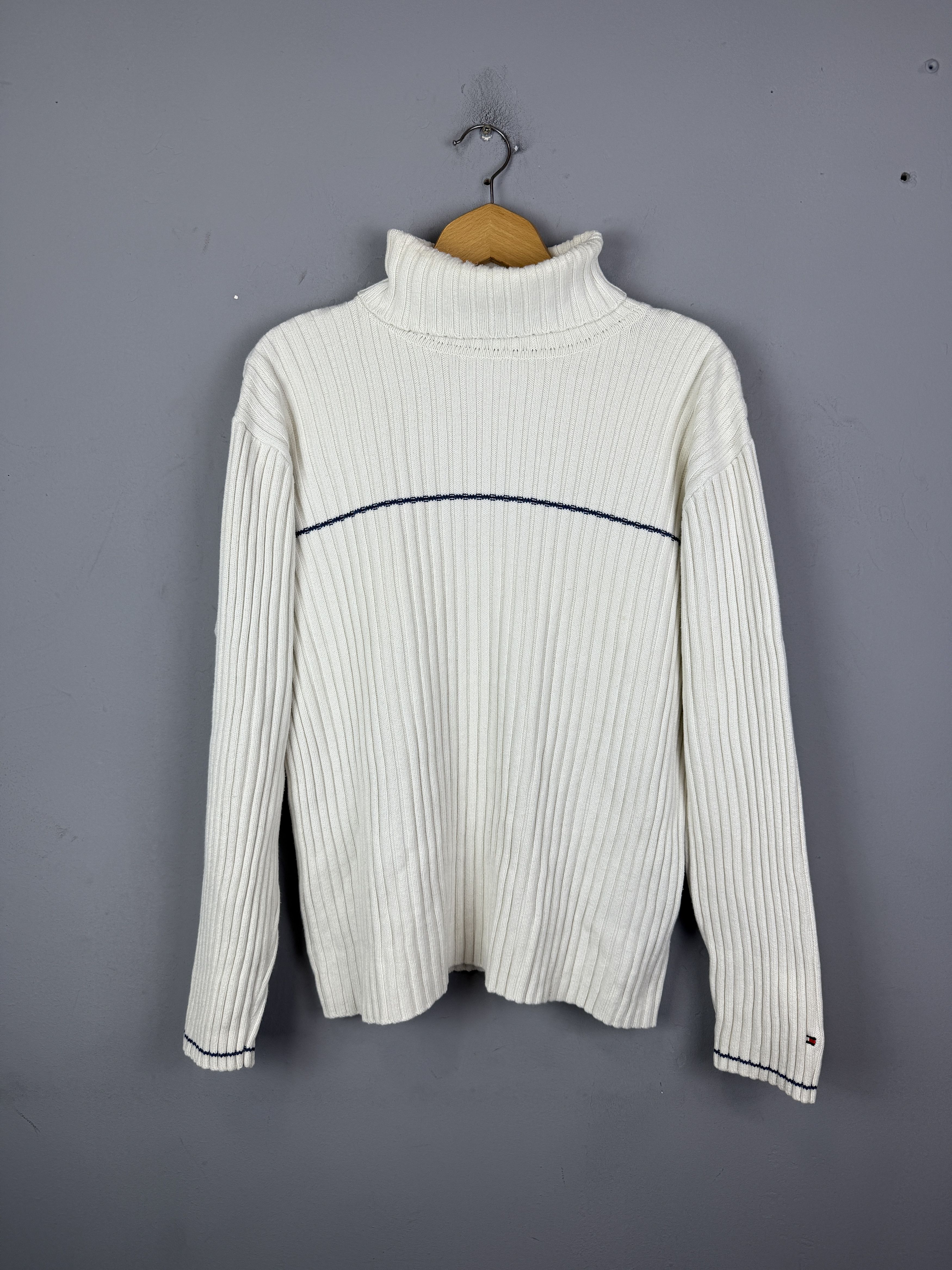 Designer × Tommy Hilfiger × Vintage Tommy Hilfiger Vintage Knit Sweater High Neck Oldmoney Size US L / EU 52-54 / 3 - 5 Thumbnail