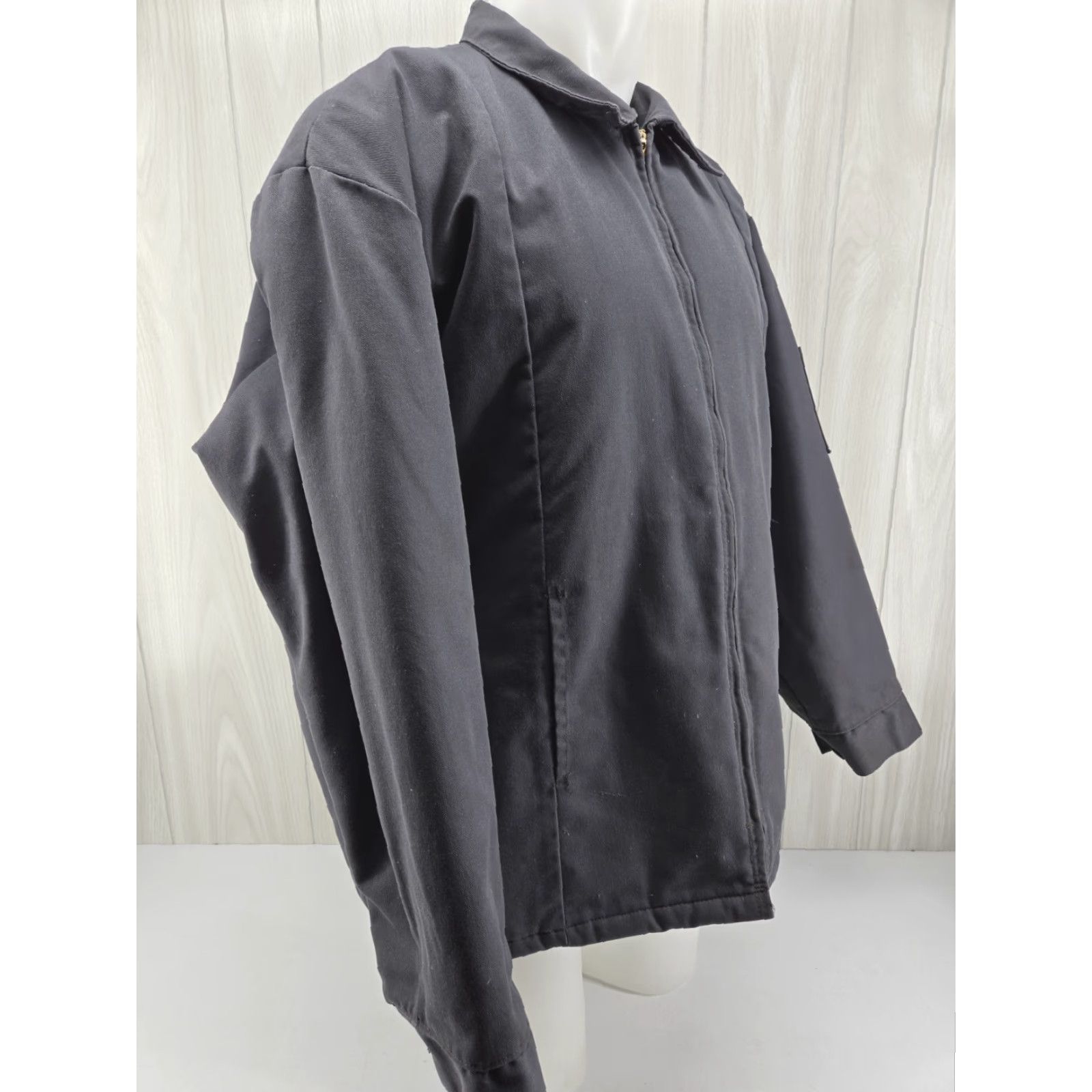 Red Kap Red Kap Jacket Mechanic Style XL Gray Distressed USA Coat, Workwear, Canvas, Zip, Regular Fit, Men's Jacket Size US XL / EU 56 / 4 - 5 Thumbnail