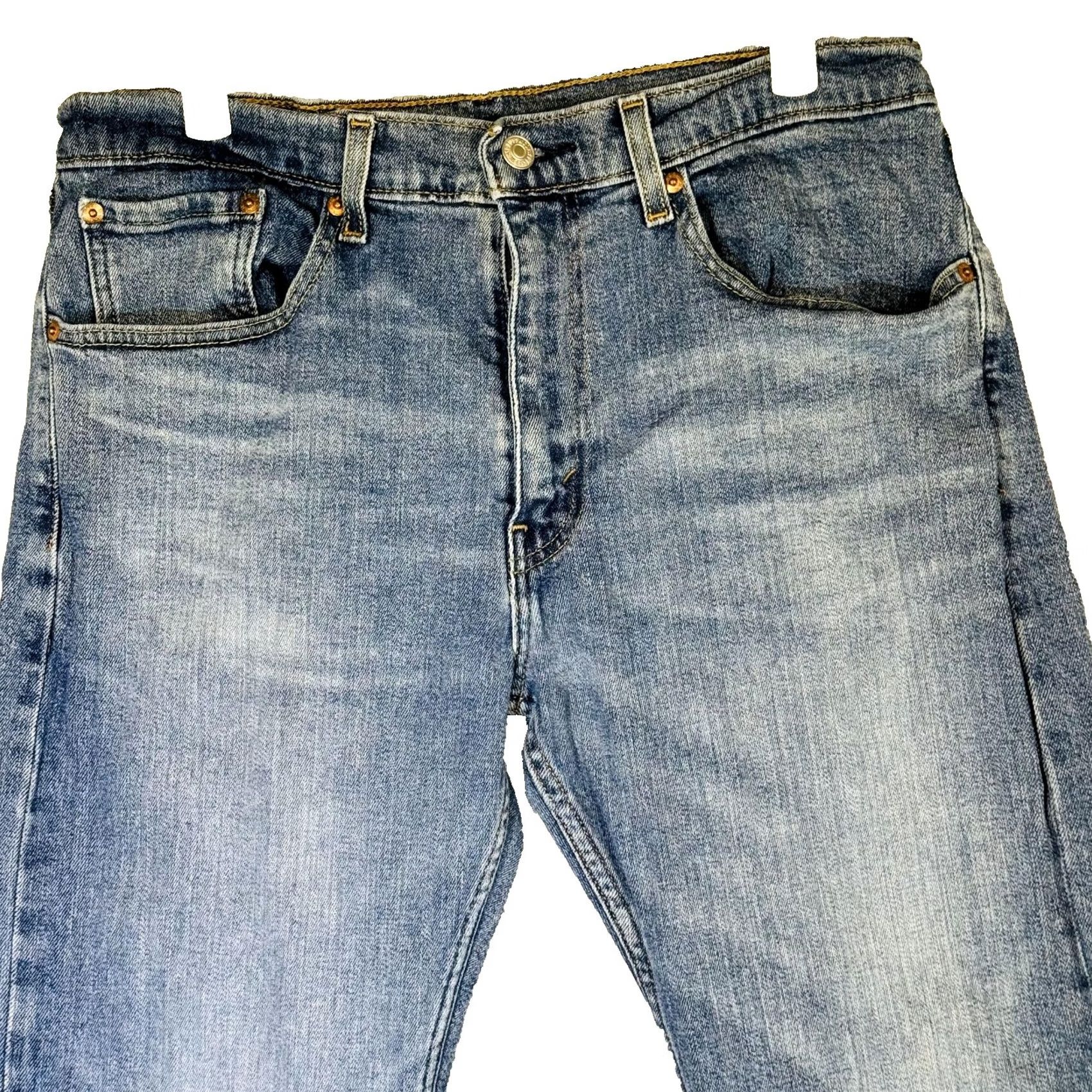 Levi's Levi's 505 Jeans Mens 32x30 Blue Medium Wash Slim Tapered Denim Zip Fly Size US 32 / EU 48 - 6 Thumbnail