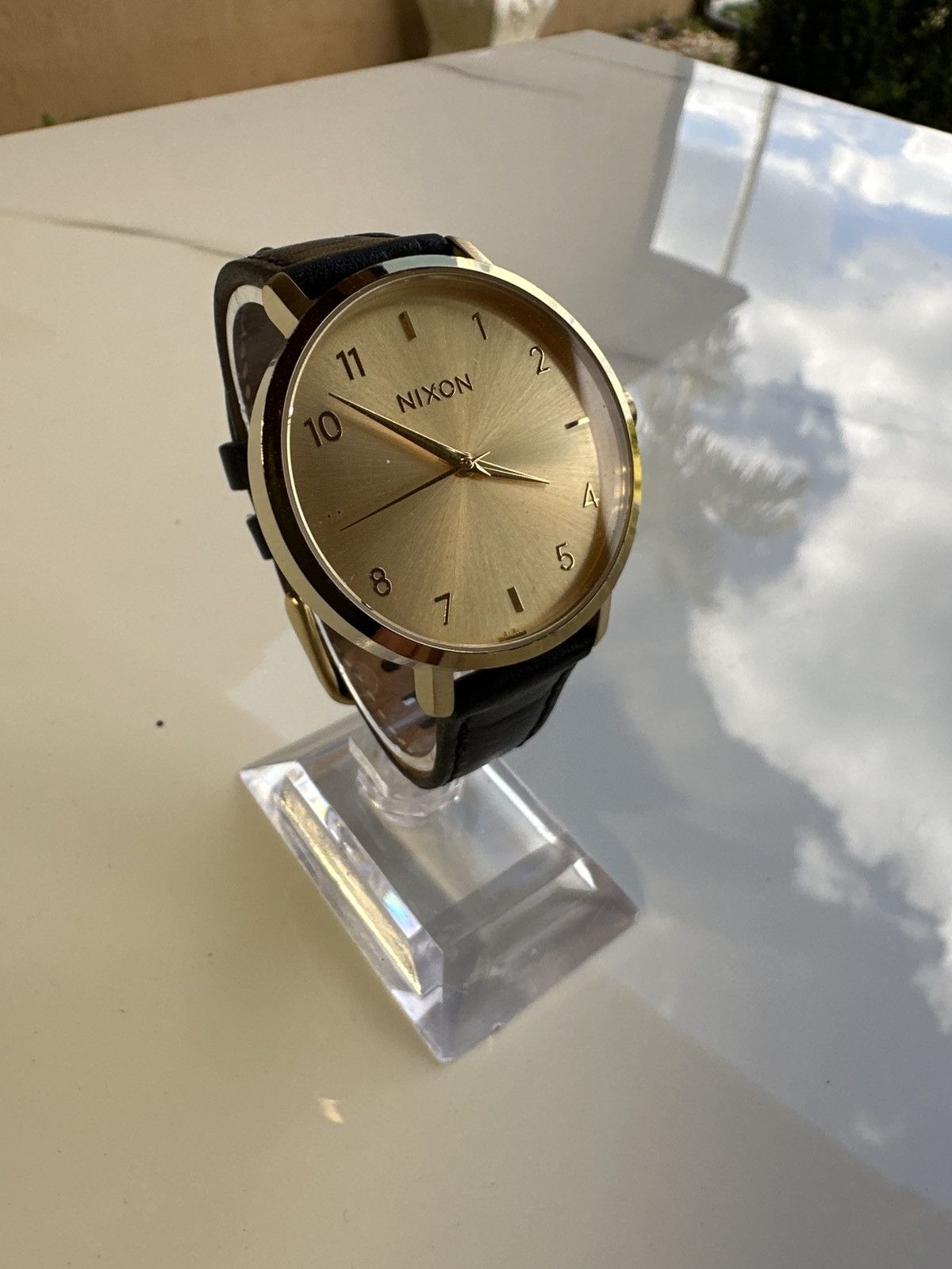 Nixon Nixon Arrow 38mm Black Leather Watch 1410 Size ONE SIZE - 1 Thumbnail