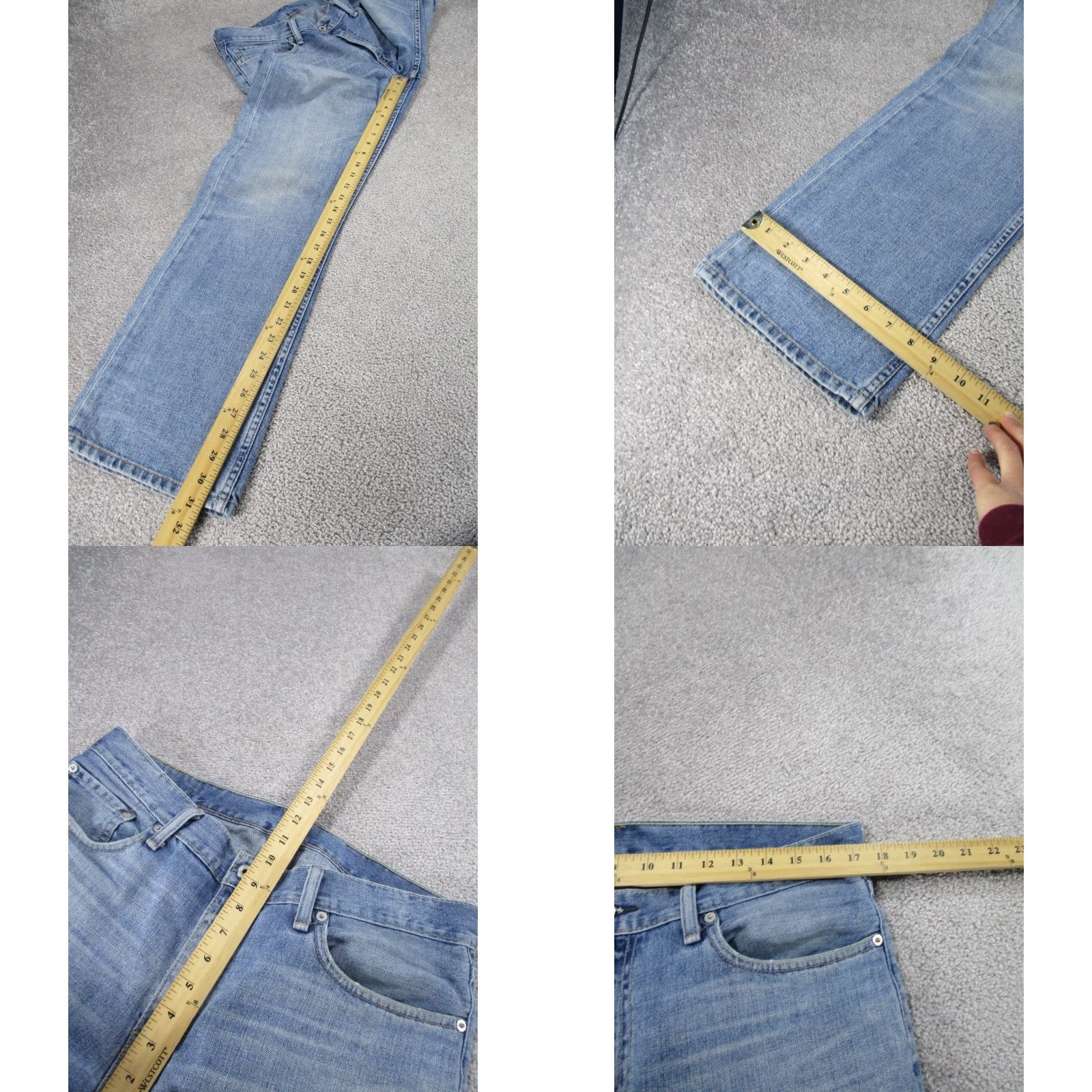 Levi's VINTAGE Levi's 514 Jeans Mens Slim Straight 34x31 Light Wash Denim Stains Included Regular Size Blue Mens Size US 34 / EU 50 - 8 Thumbnail