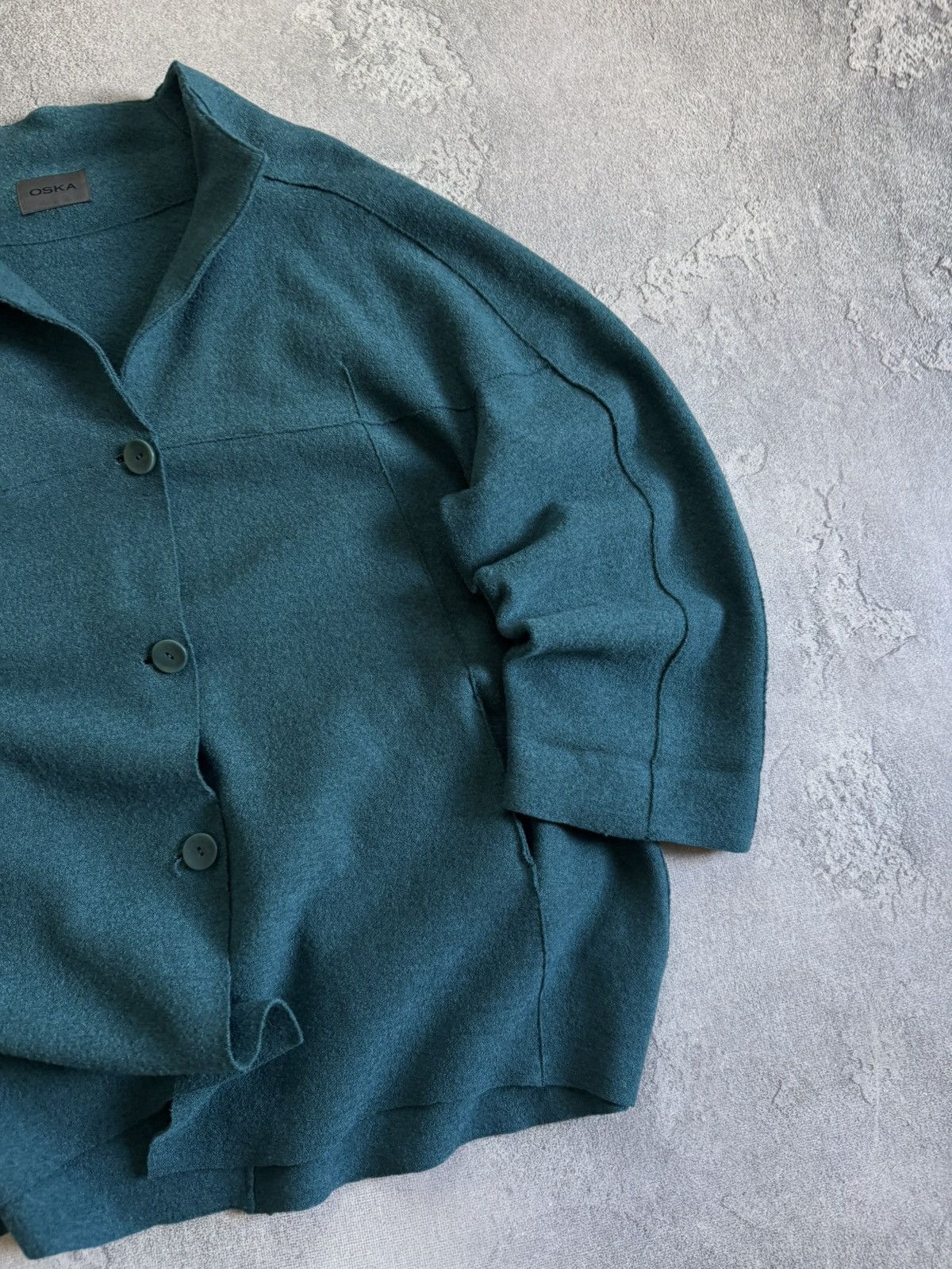 OSKA Oska 5size virgin wool relaxed jacket coat Avantgarde 🇩🇪 Size XXL / US 16-18 / IT 52-54 - 3 Thumbnail