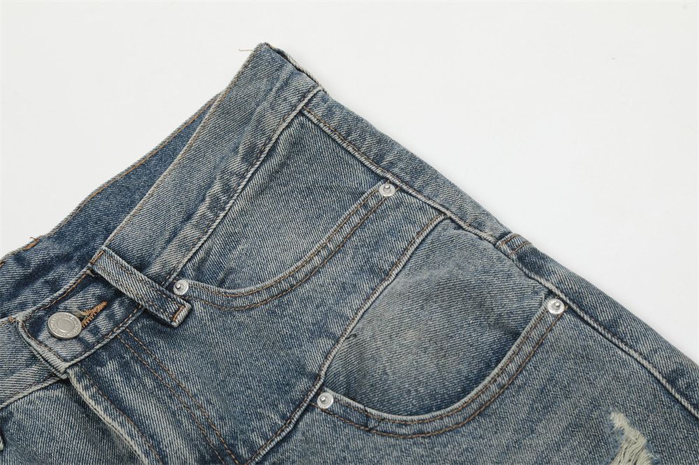 Vintage Men's American hip-hop ripped patchwork flared jeans Size US 32 / EU 48 - 3 Thumbnail