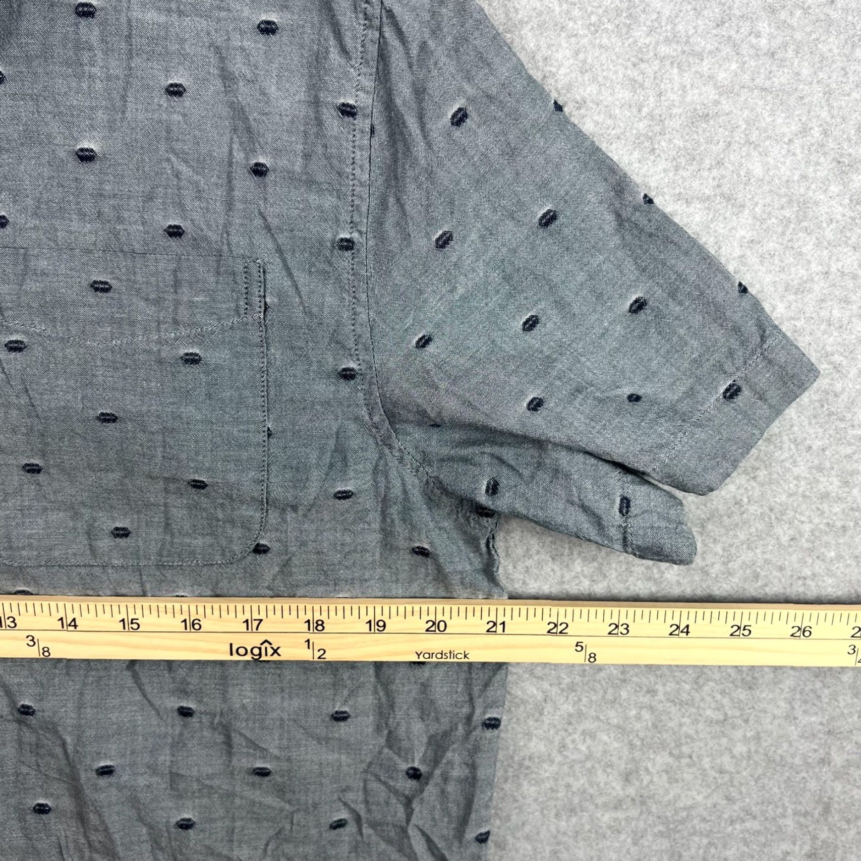 Katin Katin Shirt Mens M Gray Short Sleeve Button Up Casual Preppy Adult Size US M / EU 48-50 / 2 - 2 Thumbnail
