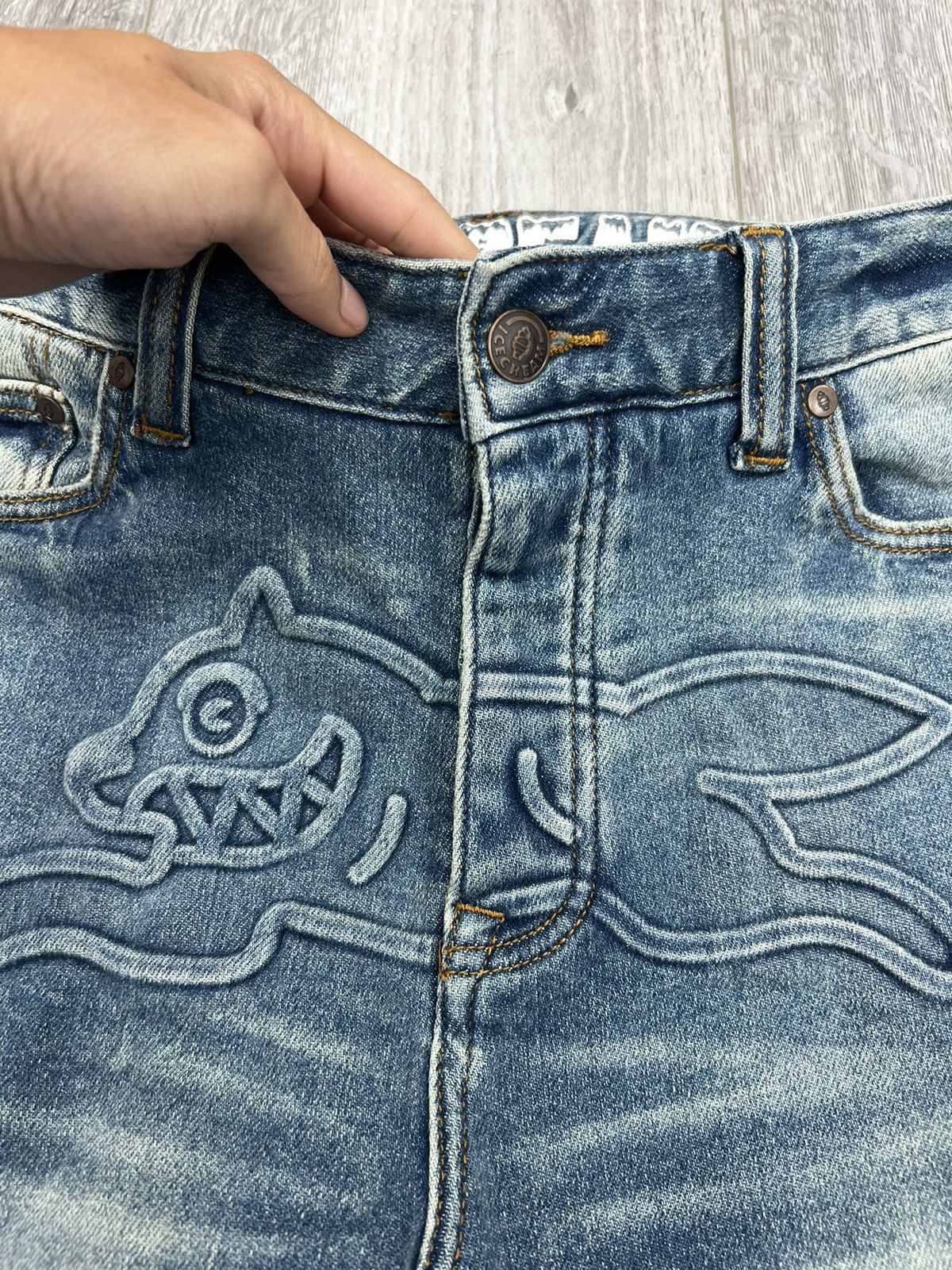 Billionaire Boys Club × Icecream BBC Running Dog Denim Size US 31 - 3 Thumbnail