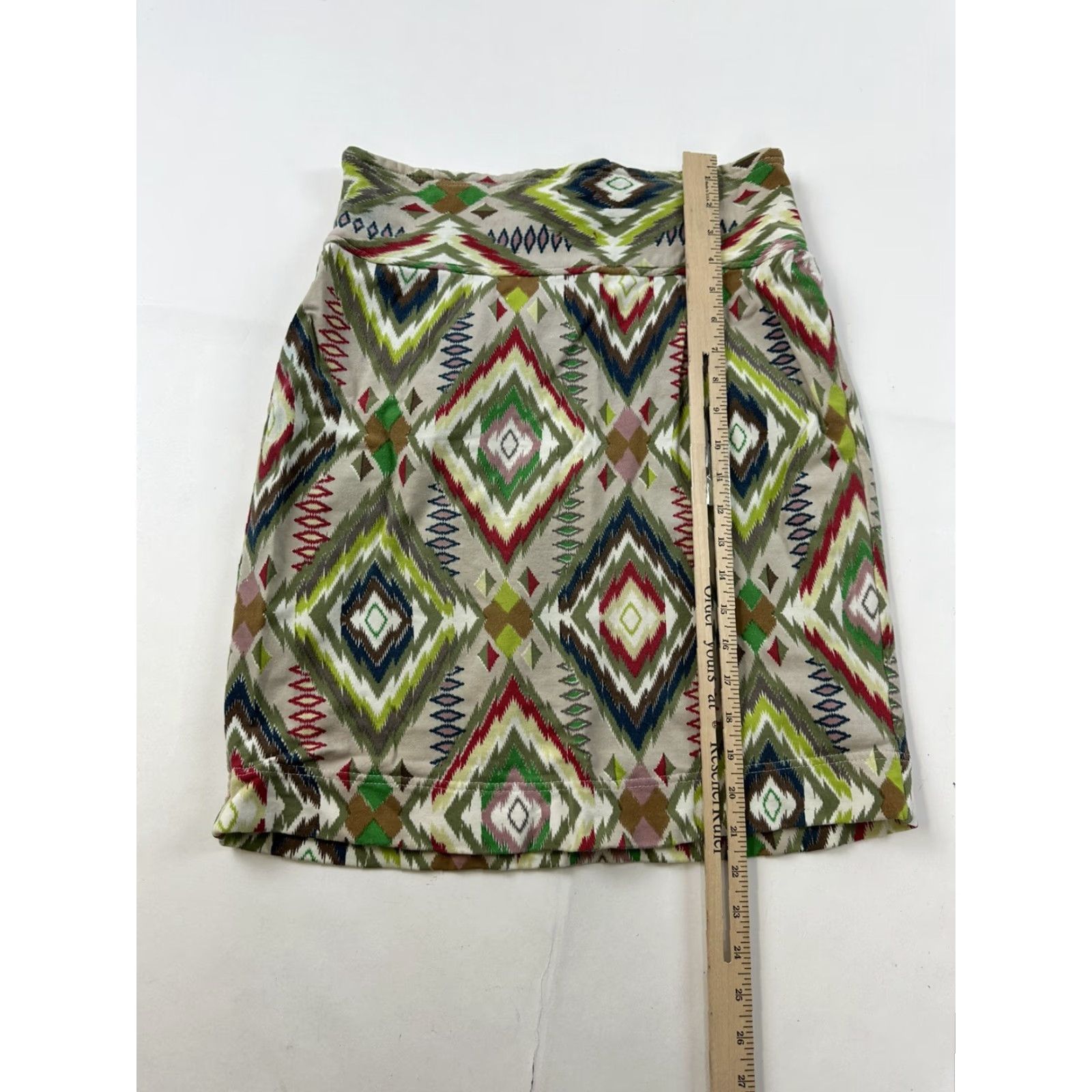 Free People FREE PEOPLE Skirt Women’s Small Tribal Pattern Pleated Stretch Pencil Size 28" / US 6 / IT 42 - 8 Thumbnail