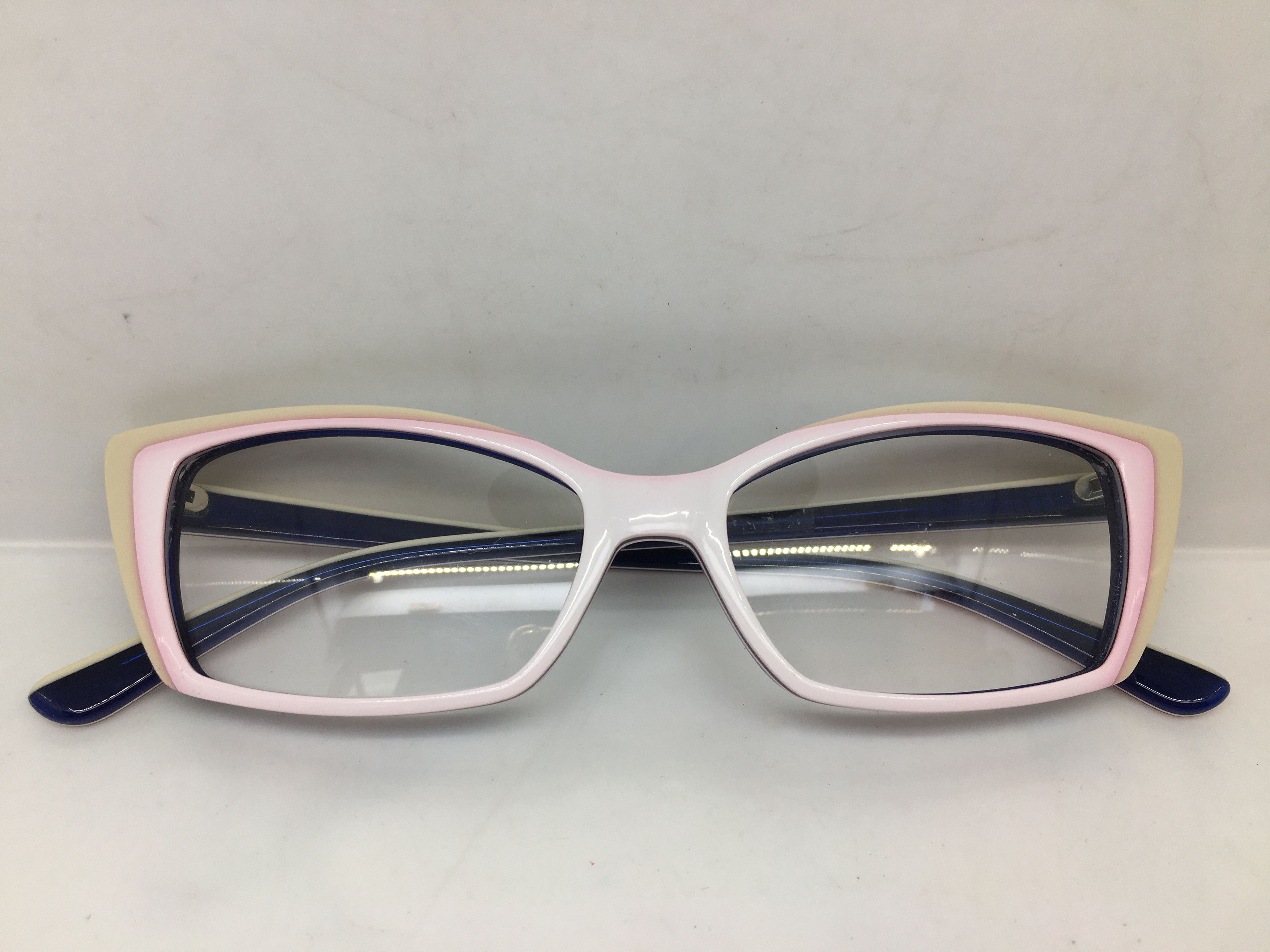 Betsey Johnson Betsey Johnson White Pink Purple Cat Eye Eyeglasses Size ONE SIZE - 7 Thumbnail