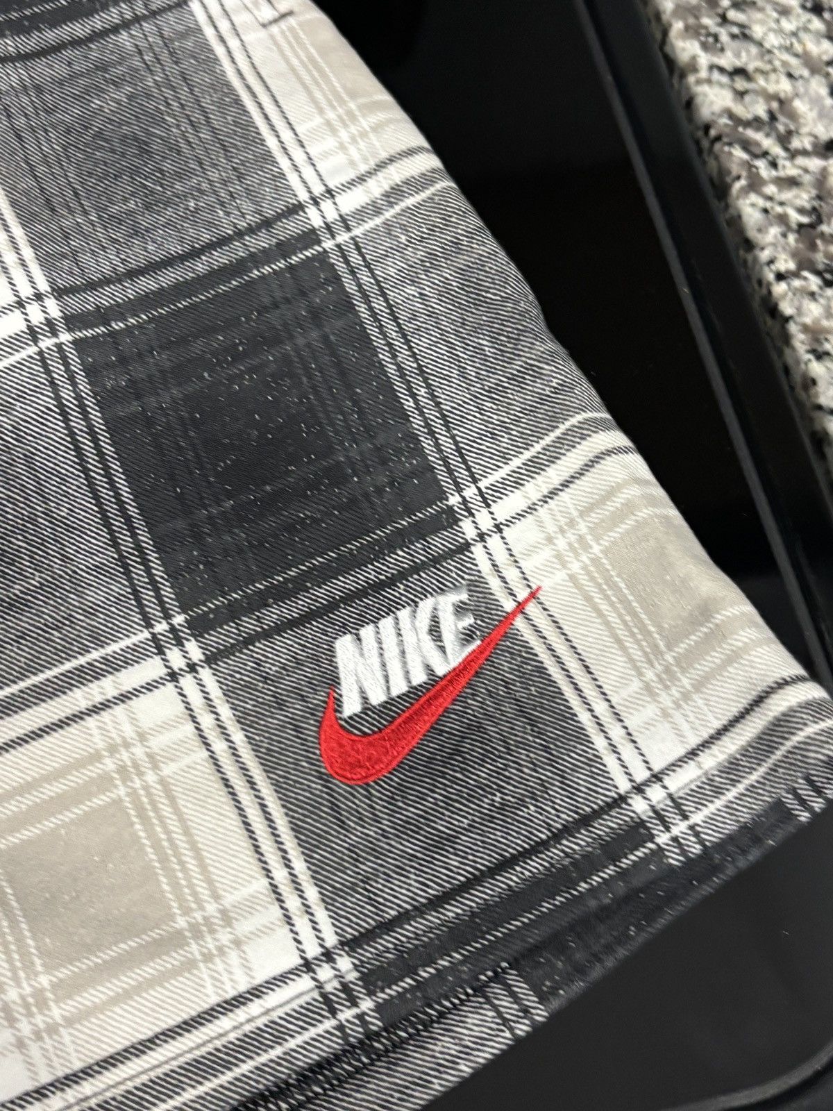 Nike × Supreme Supreme x Nike Plaid Sweat Shorts Black Size S
