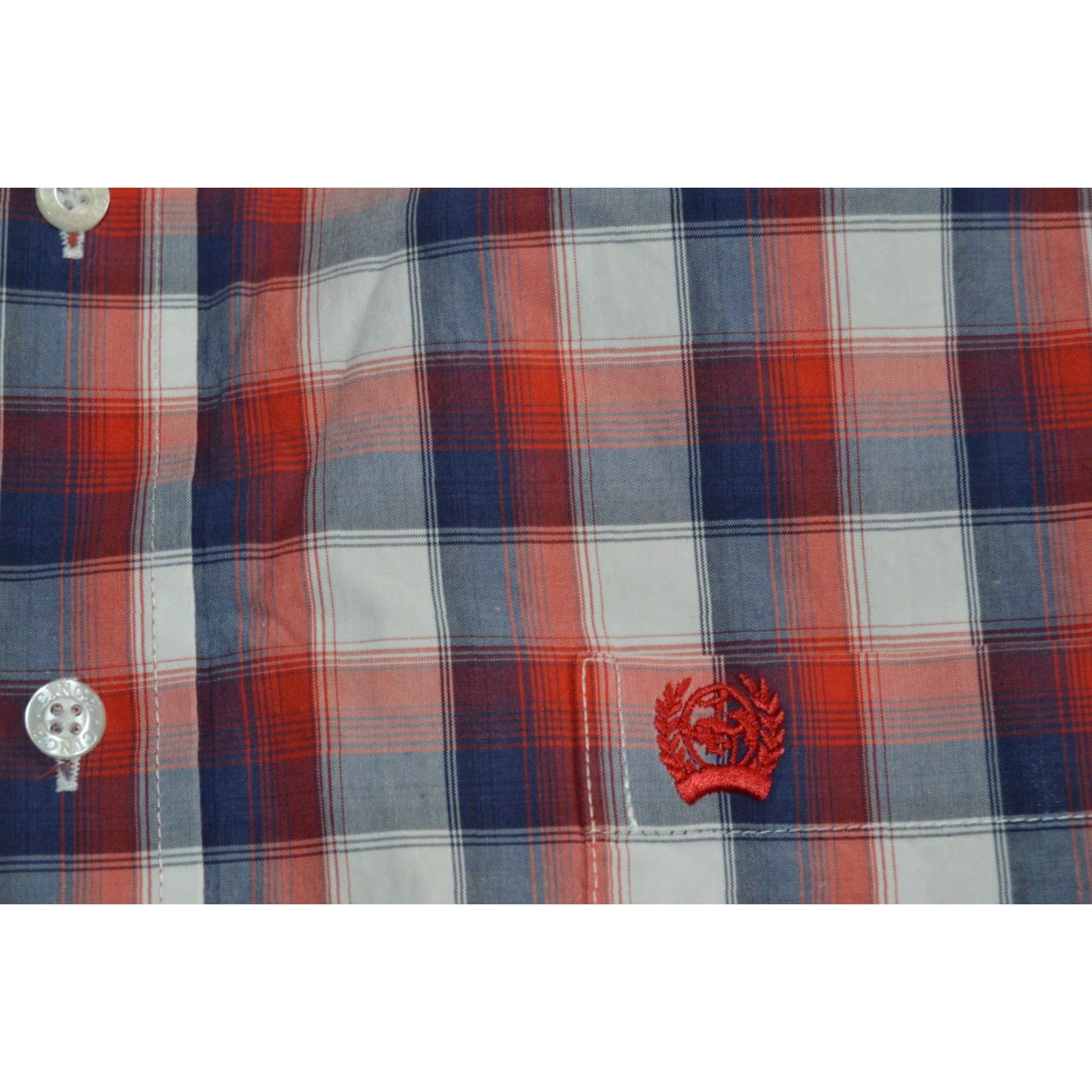 Vintage Cinch Mens Western L/S Shirt 2XL Red White Blue Plaid Cotton Shirt Men Size US XXL / EU 58 / 5 - 4 Thumbnail