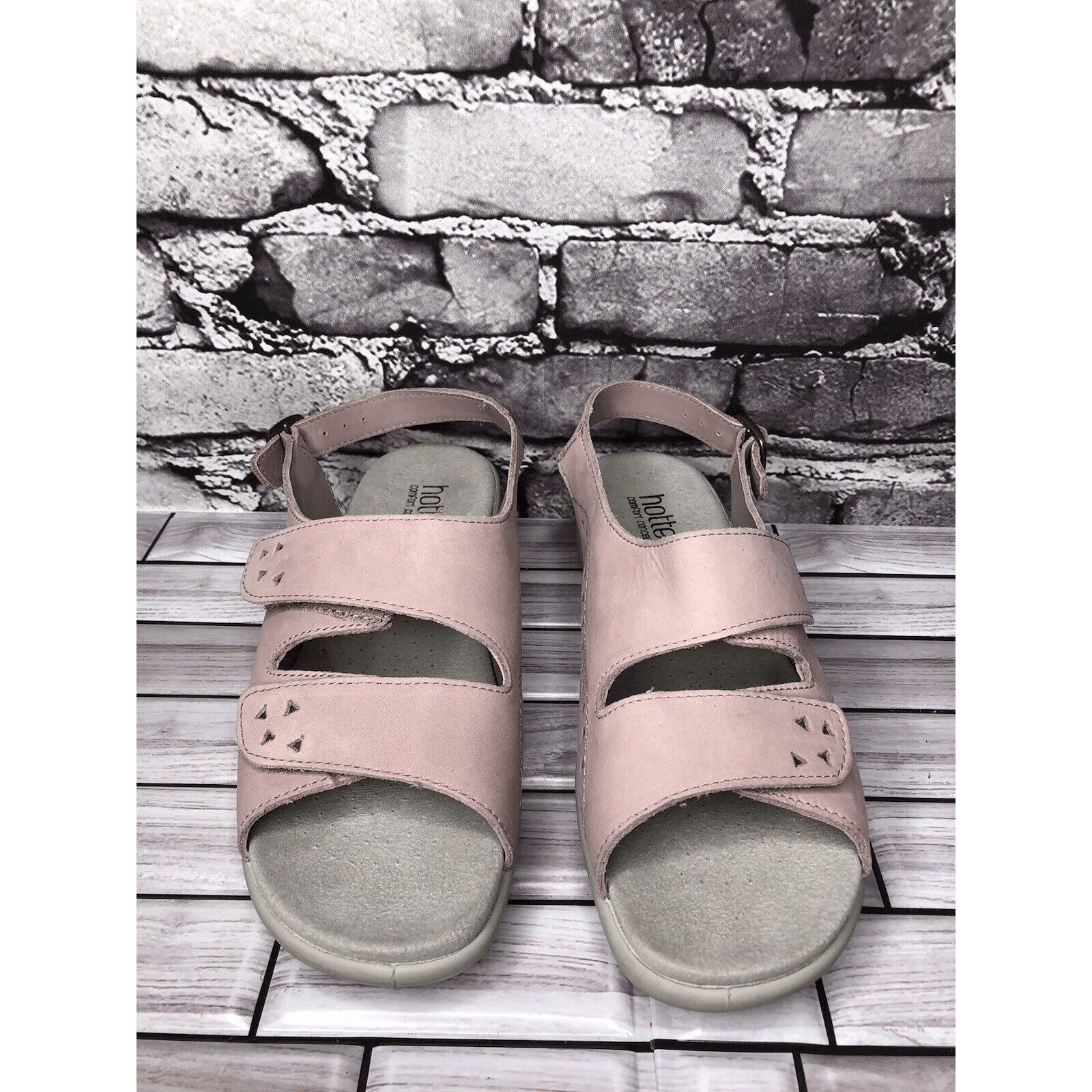 Other Hotter Easy STD Lilac Pink Nubuck Leather Strap Wedge Sandal Size US 9 / IT 39 - 20 Thumbnail