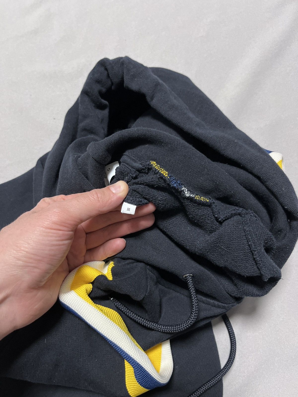 Sandro Sandro Heavy Black Hoodie With Striped Sleeves Size US M / EU 48-50 / 2 - 12 Thumbnail