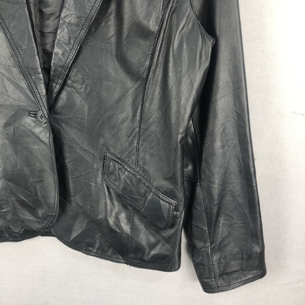 Japanese Brand Sheepskin Rozen Soft Leather Blazer Jacket Size US S / EU 44-46 / 1 - 3 Thumbnail