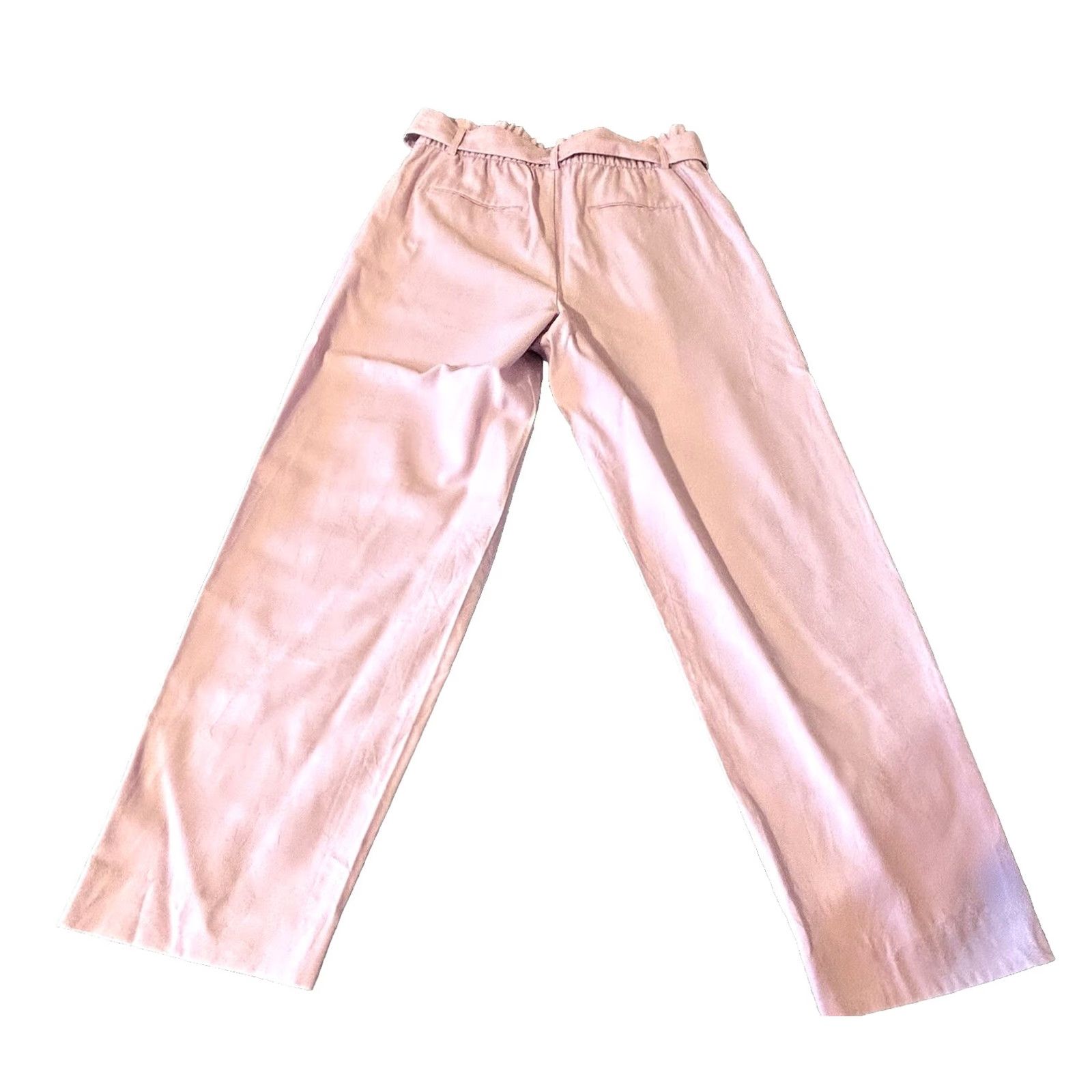 Ann Taylor VINTAGE? No. Ann Taylor Pants Women Medium Light Purple Pull On Elastic Waist Belted 30x26 Size 32" / US 10 / IT 46 - 2 Thumbnail