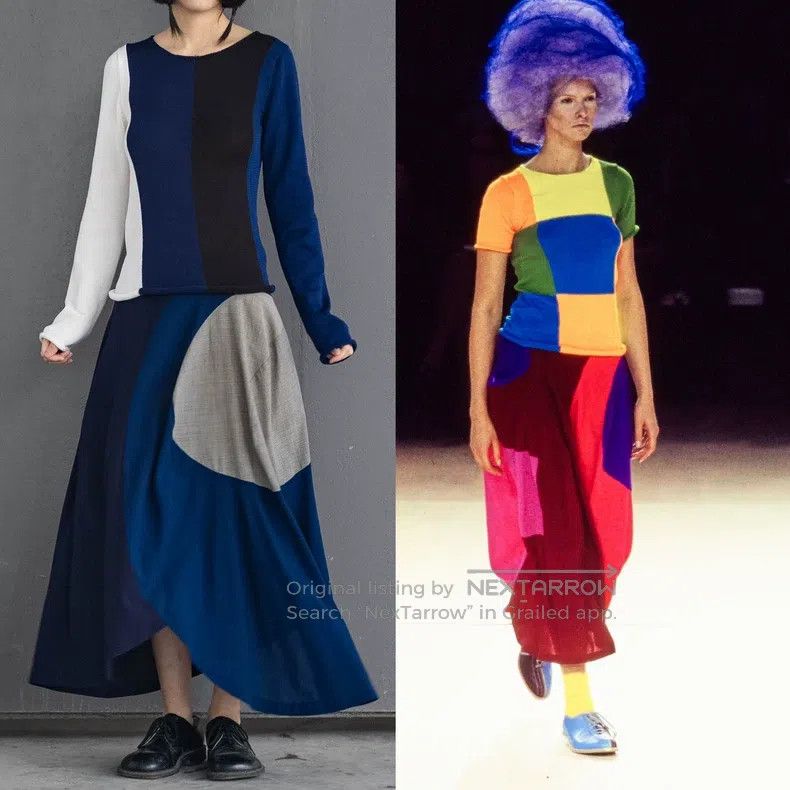 Comme des Garcons Comme Des Garcons size M Blue series deformation splicing Size 24" / US 00 / IT 34 - 2 Thumbnail