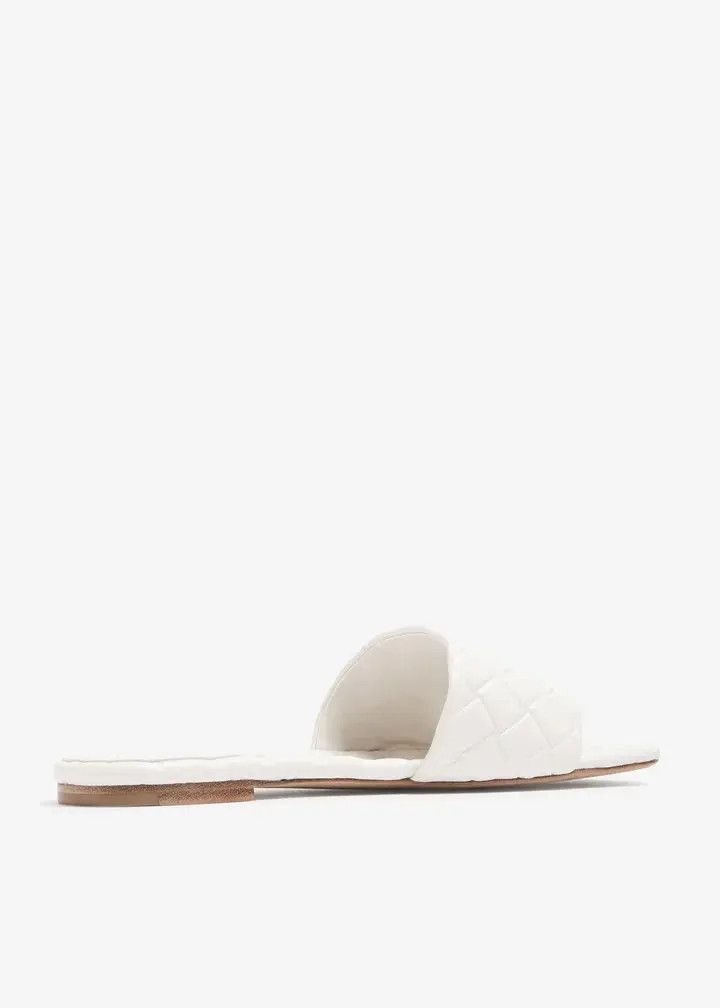 Bottega Veneta o1n1vont1225 Amy Flat Mule in White Size US 9.5 / IT 39.5 - 3 Thumbnail