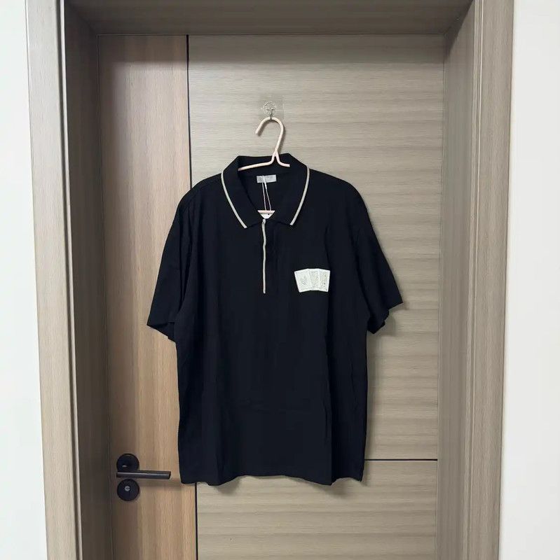 Dior Dior Black Cotton Polo Shirt for Men 0089 Size US XL / EU 56 / 4 - 1 Thumbnail
