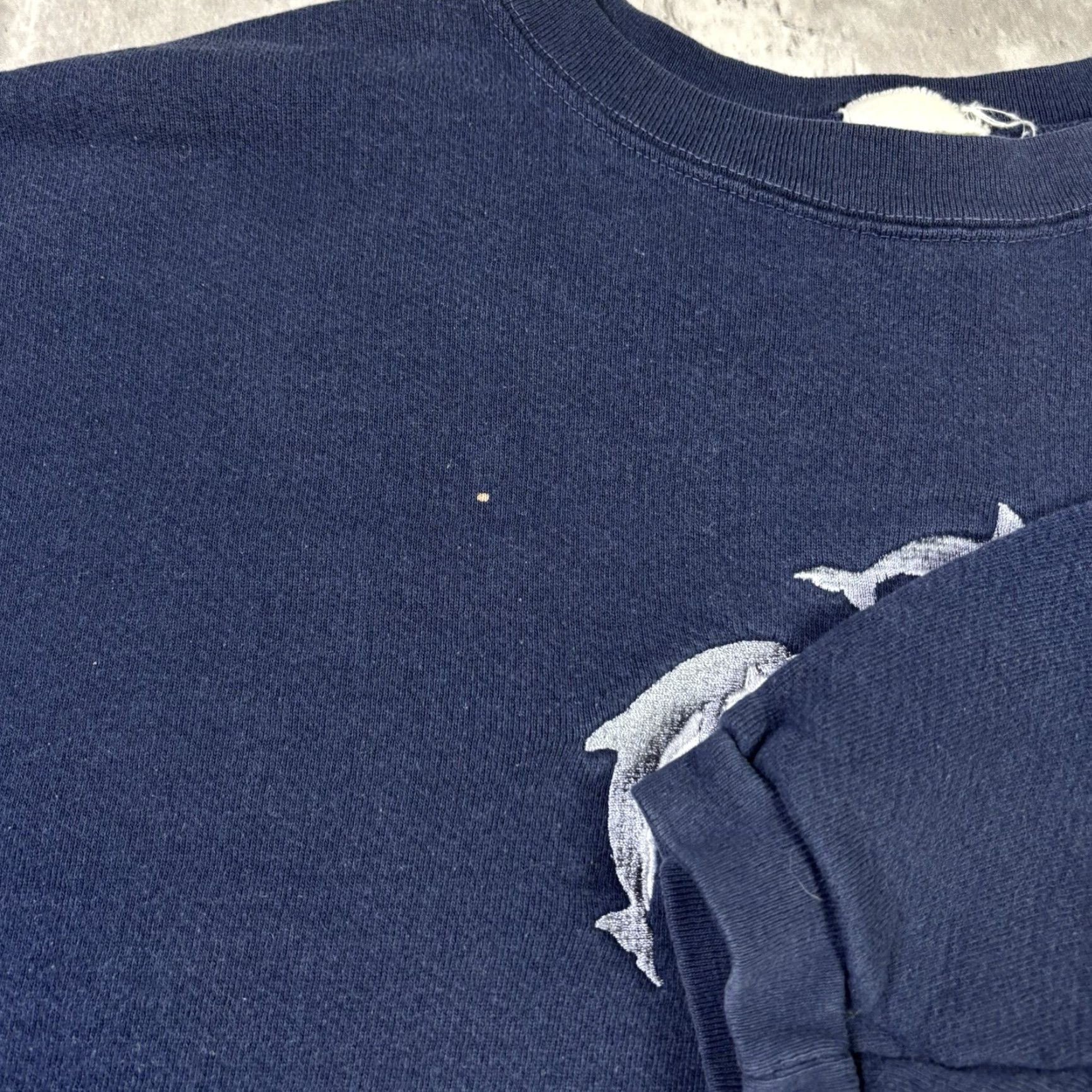 Vintage VINTAGE Dolphins Embroidered Sweatshirt Animal Nature Wildlife Ocean Crewneck XL Size US XL / EU 56 / 4 - 8 Thumbnail