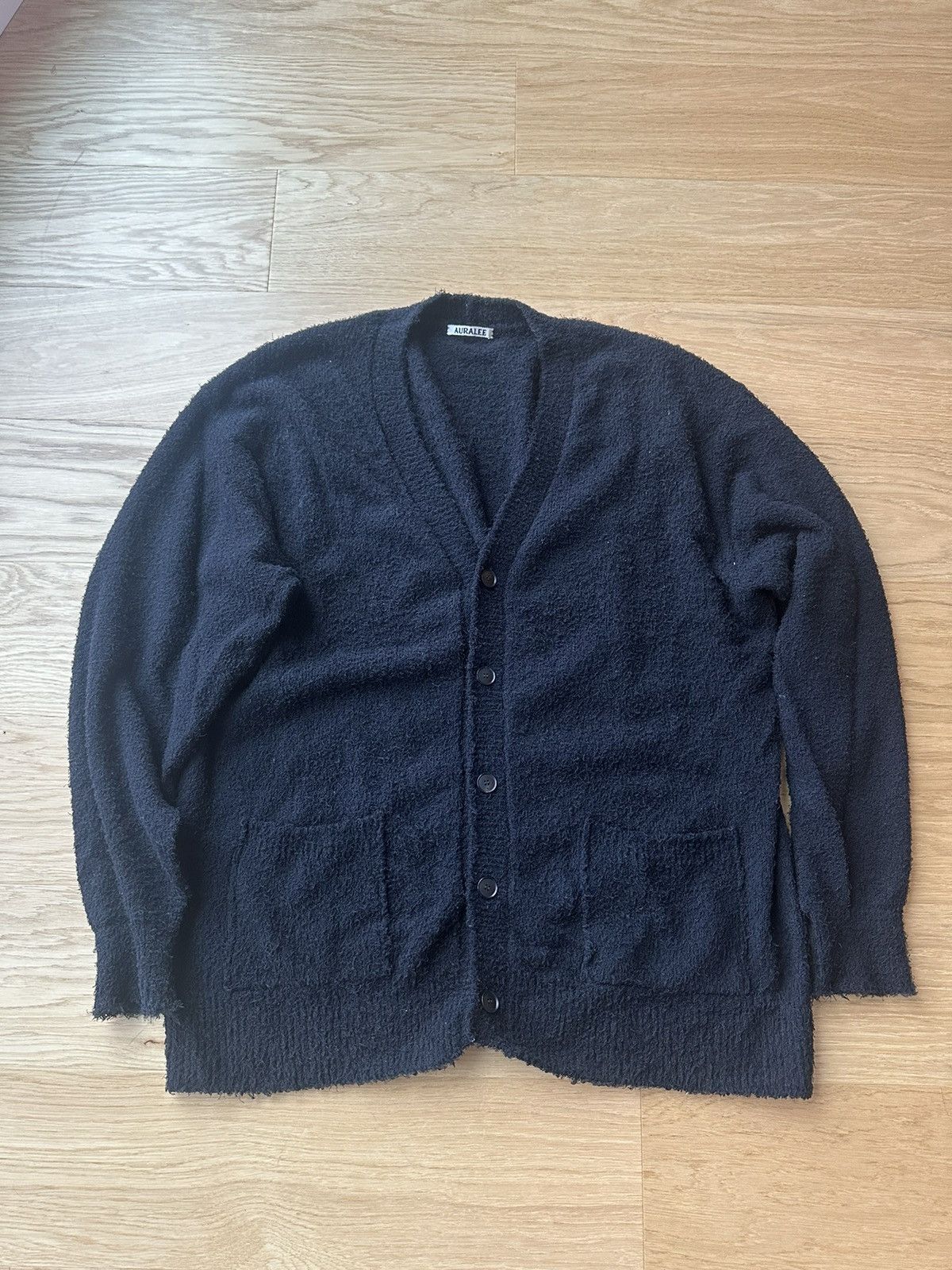 トップス AURALEE SHAGGY KNIT CARDIGAN Auralee Auralee Shaggy Knit Cardigan Light Green Sz 4 | Grailed