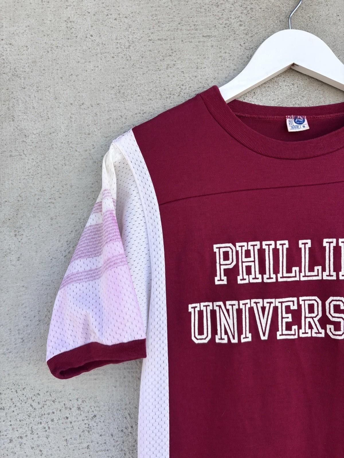 Artek × Vintage Vintage 1980s Phillips University Jersey T-shirt Small Artex Size US S / EU 44-46 / 1 - 4 Thumbnail