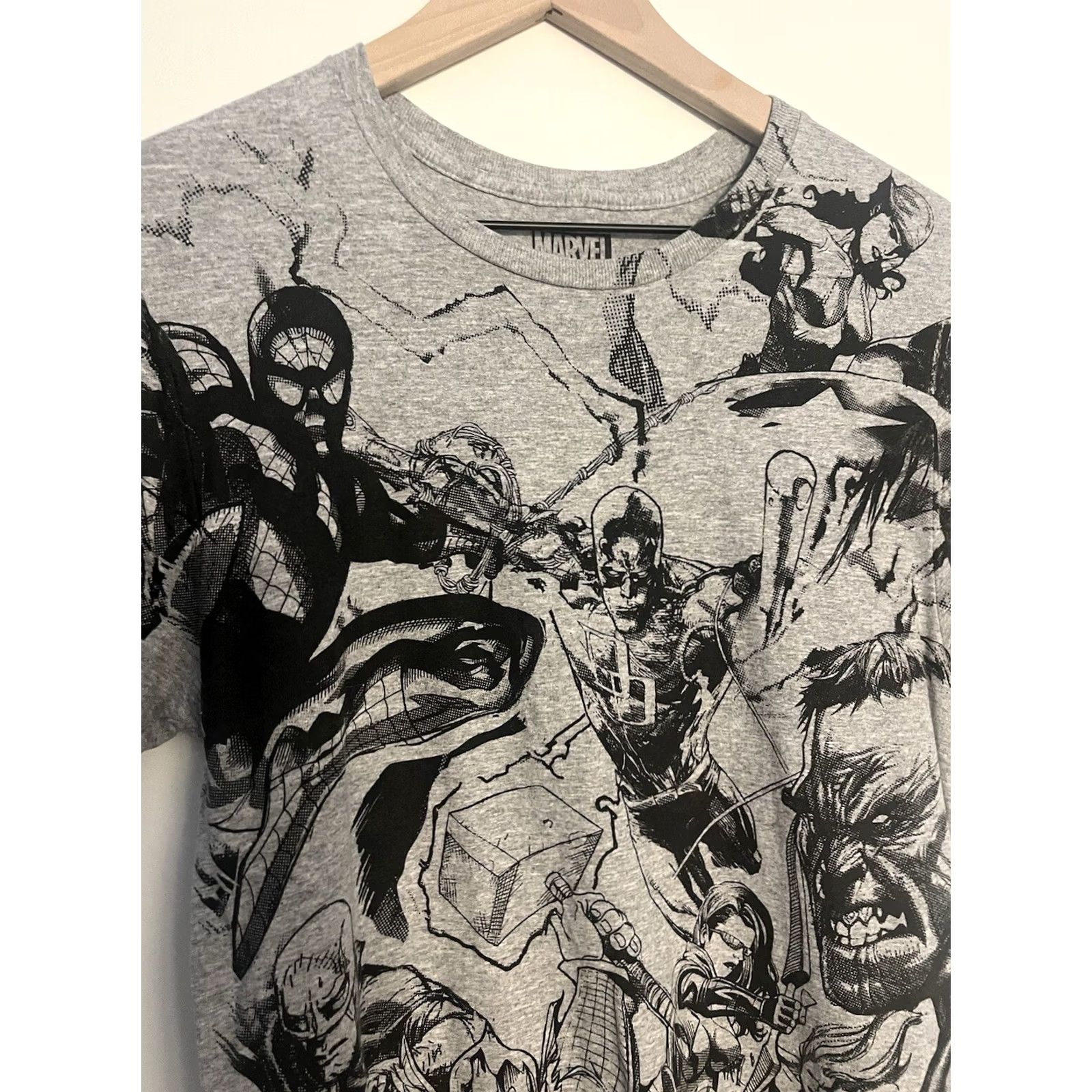 Vintage Marvel Shirt Mens Small Gray All Over Print Short Sleeve Size US S / EU 44-46 / 1 - 3 Thumbnail