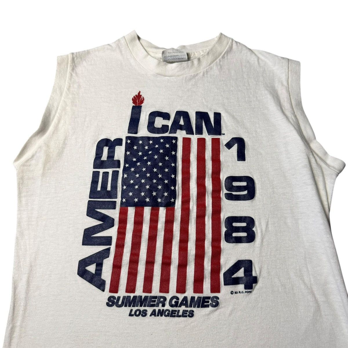 Other Olympics 1984 Vintage American Los Angeles Tank Top Size L / US 10 / IT 46 - 2 Thumbnail