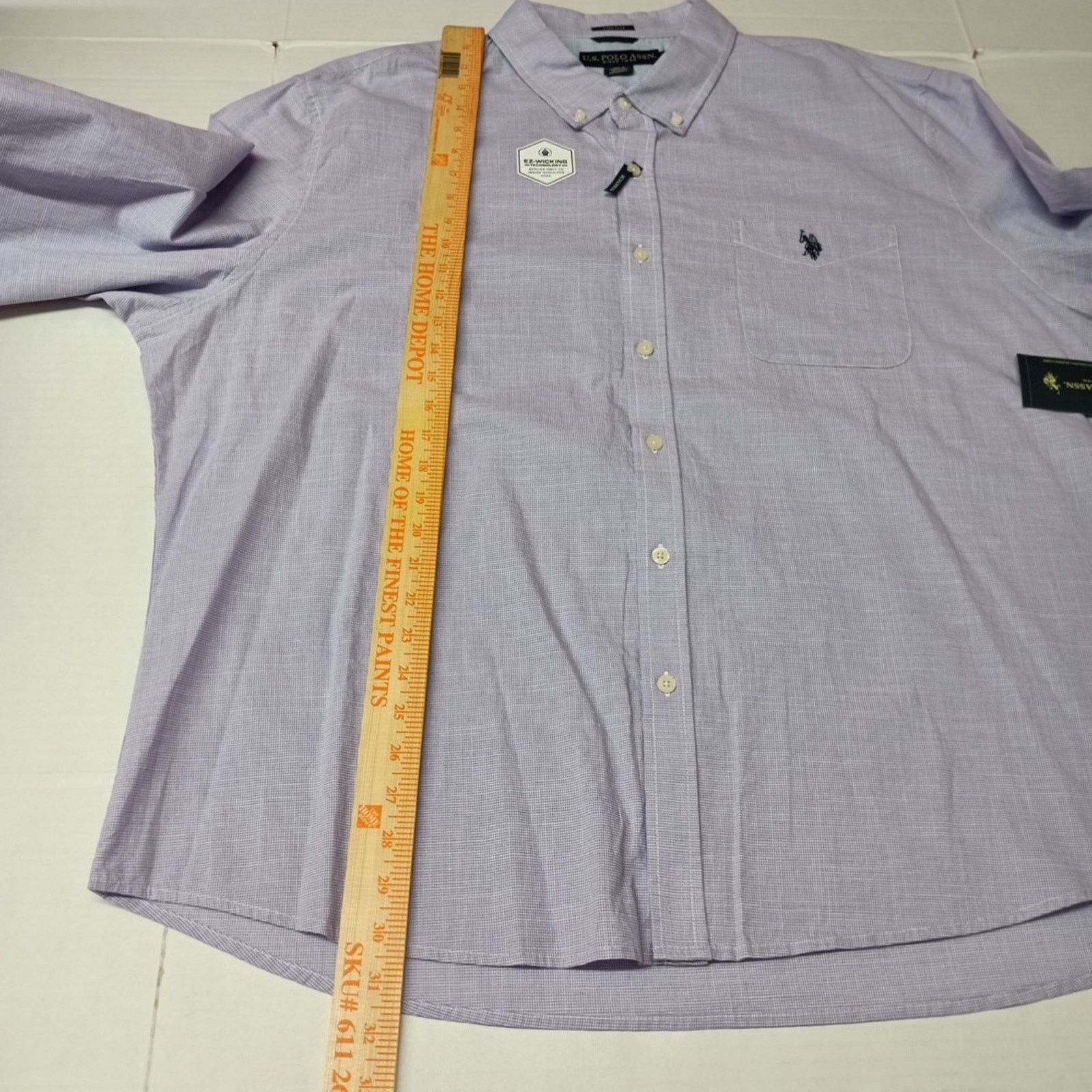 U.S. Polo Assn. U.S. Polo Assn. Woven Shirt Men's 3XL Violet Trail Checkered Size US XXL / EU 58 / 5 - 7 Thumbnail