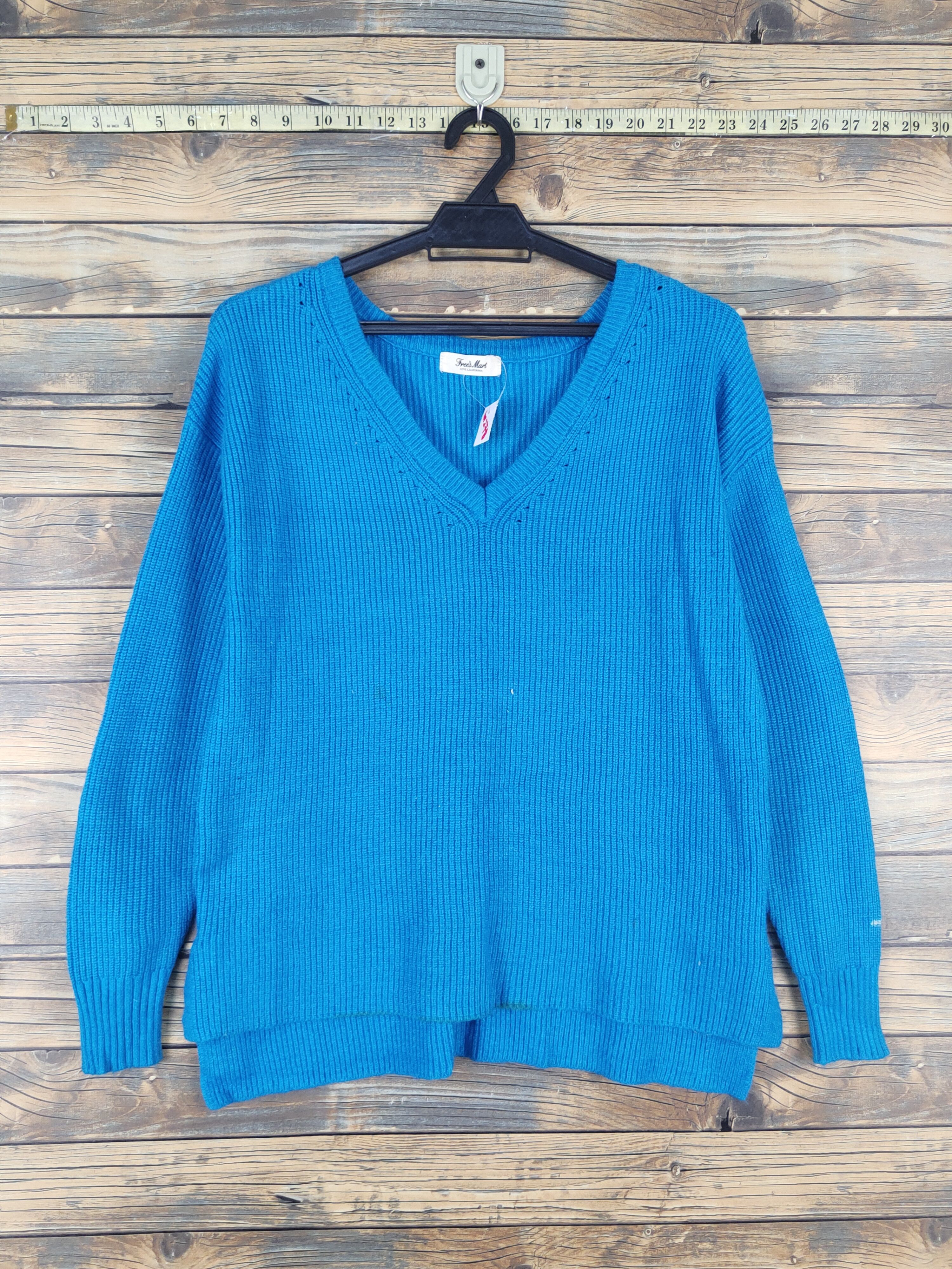 Homespun Knitwear Free's Mart Blue Knitwear Sweatshirts #W1278 Size M / US 6-8 / IT 42-44 - 1 Thumbnail