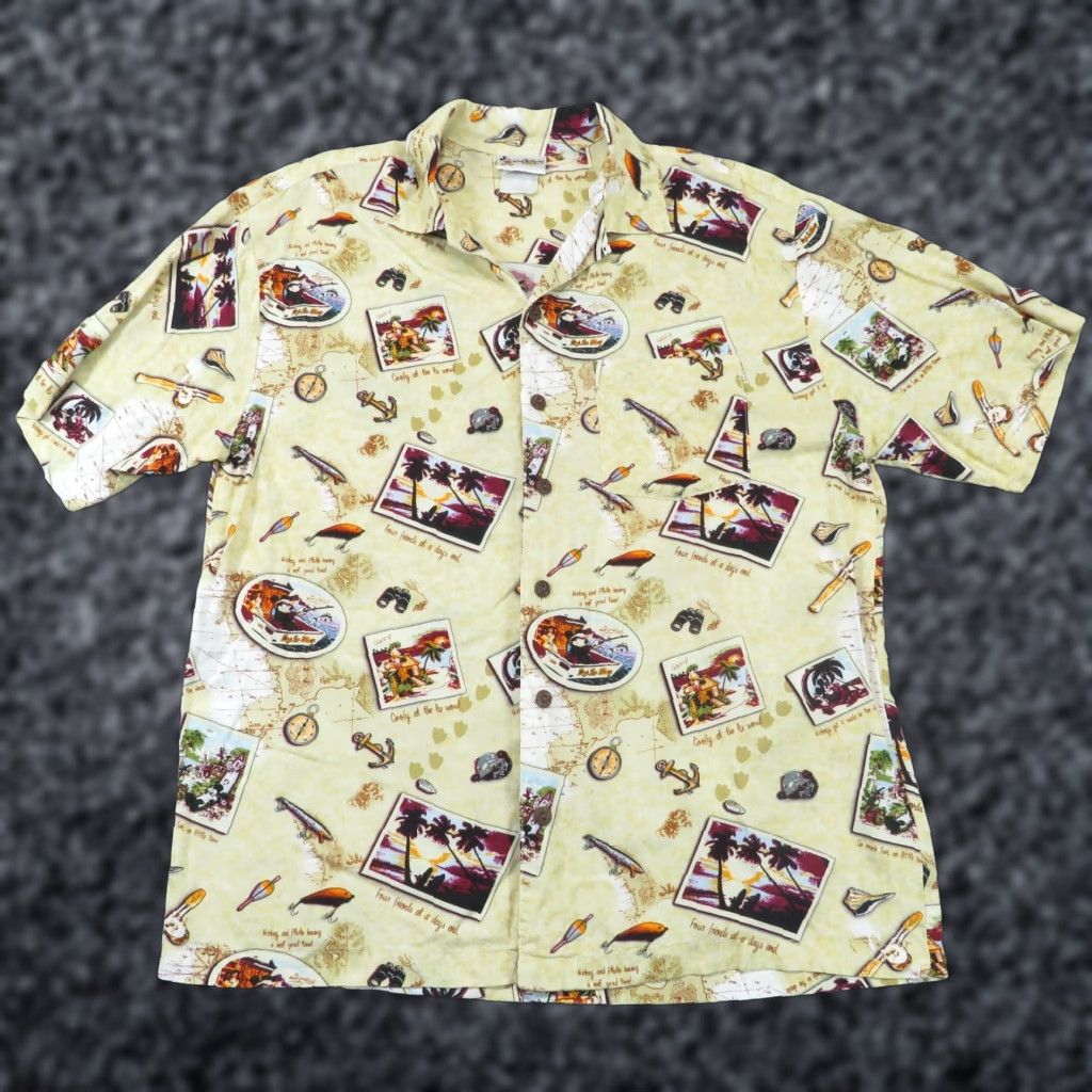 Disney Disney Shirt Mens Medium Hawaiian Button All Over Print Castaway Beach Cartoon Nautical Disney Brand Button-Up Casual Size US M / EU 48-50 / 2 - 1 Thumbnail