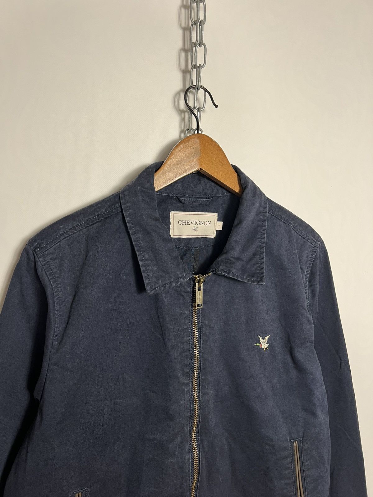 Chevignon Vintage Chevignon Navy Classic Bomber Jacket Woth Duck Logo Size US L / EU 52-54 / 3 - 4 Thumbnail