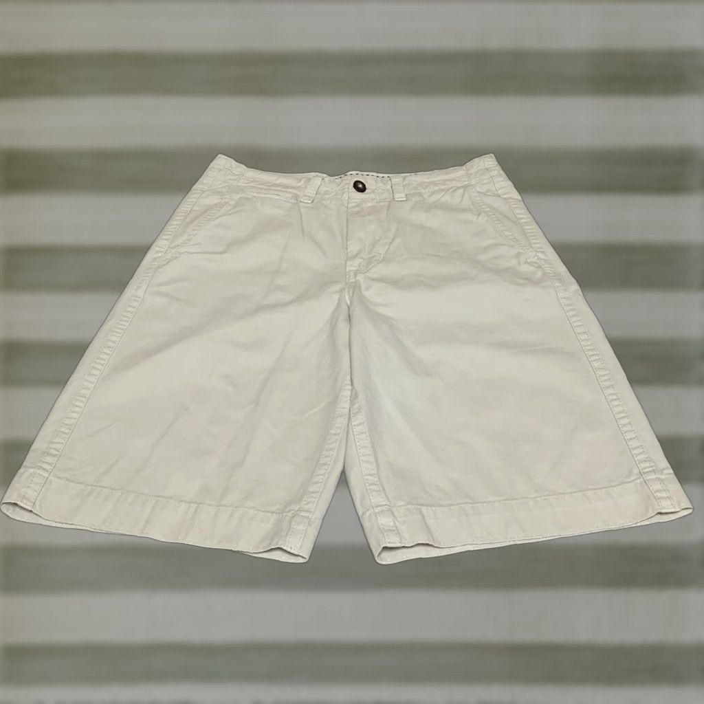 American Eagle Outfitters American Eagle Outfitters Chino Shorts Mens 33 Beige Khaki Flat Front Casual 11in Inseam Longer Length Tag 30 Measures 33 Size US 33 - 1 Thumbnail