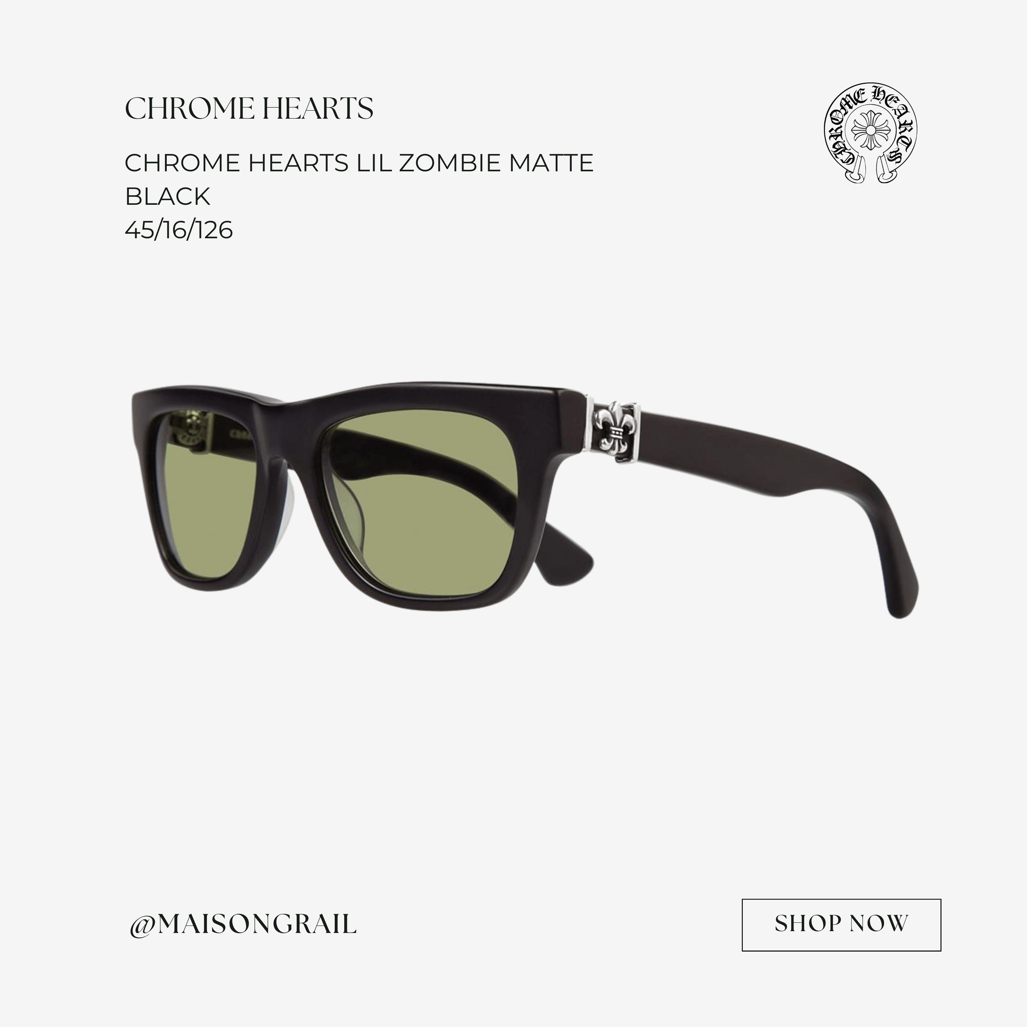 Chrome Hearts CHROME HEARTS LIL ZOMBIE MATTE BLACK (FOR KIDS) Size ONE SIZE - 1 Thumbnail