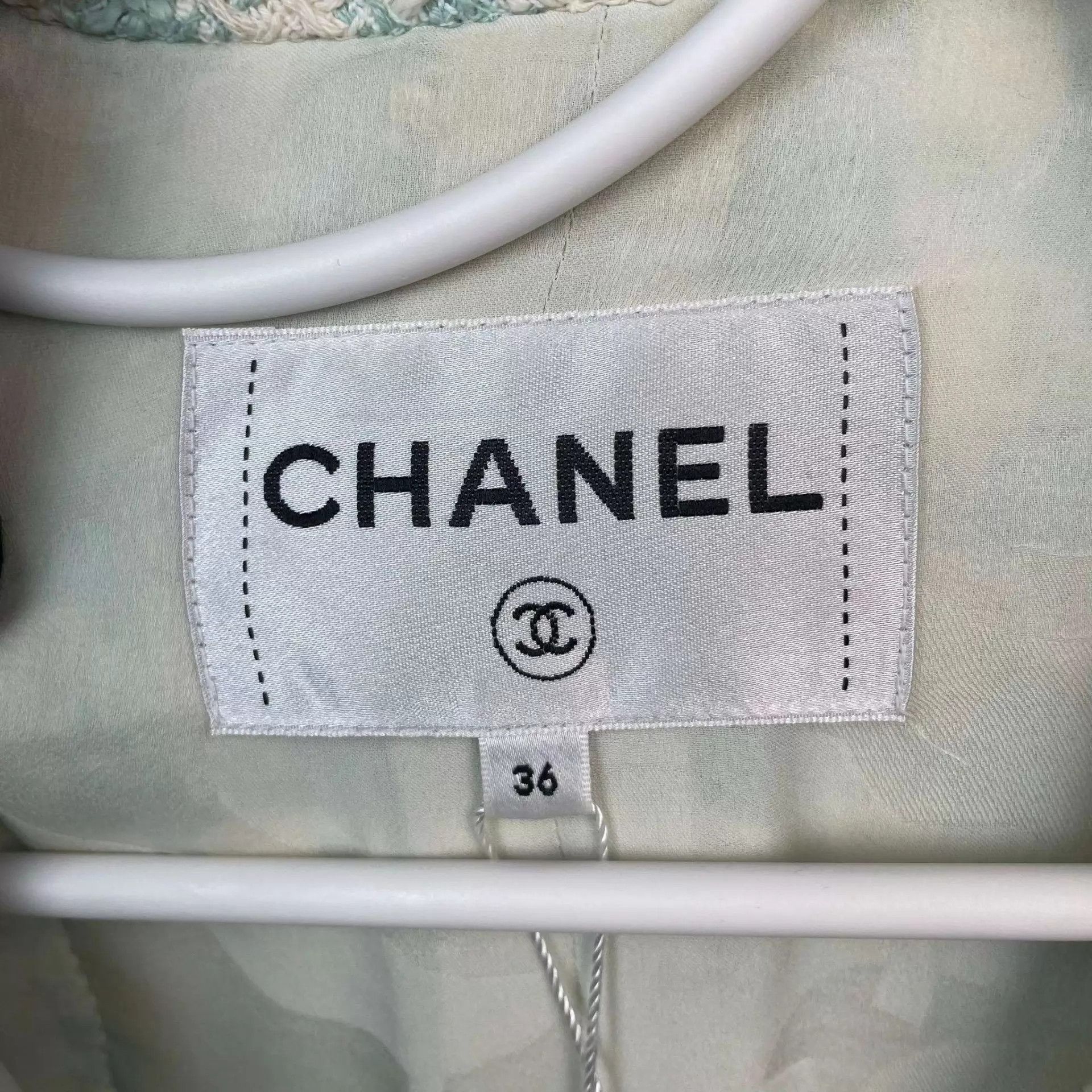 Chanel Chanel 23S light blue tweed short jacket 36 Size XS / US 0-2 / IT 36-38 - 5 Thumbnail