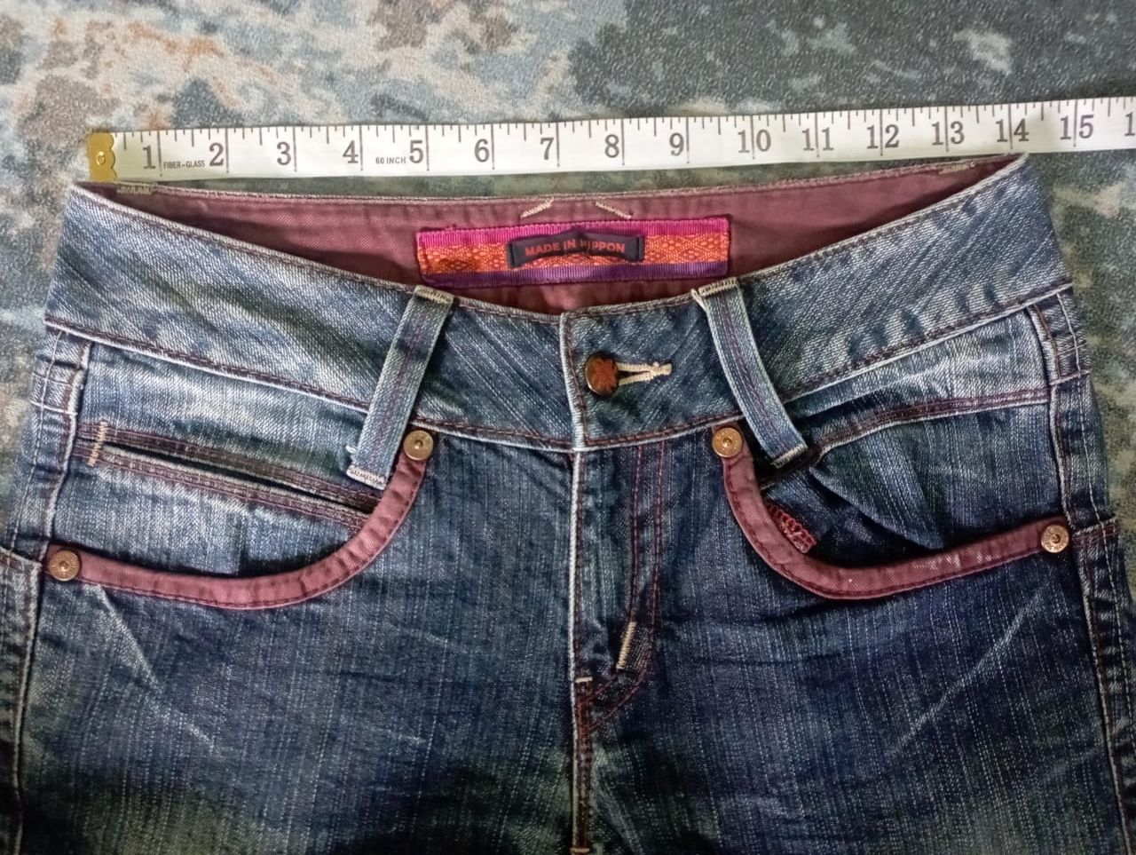 If Six Was Nine Super Flare Jeans Made In Japan Stone Wash ET BOITE Bootcut Size US 27 - 7 Thumbnail