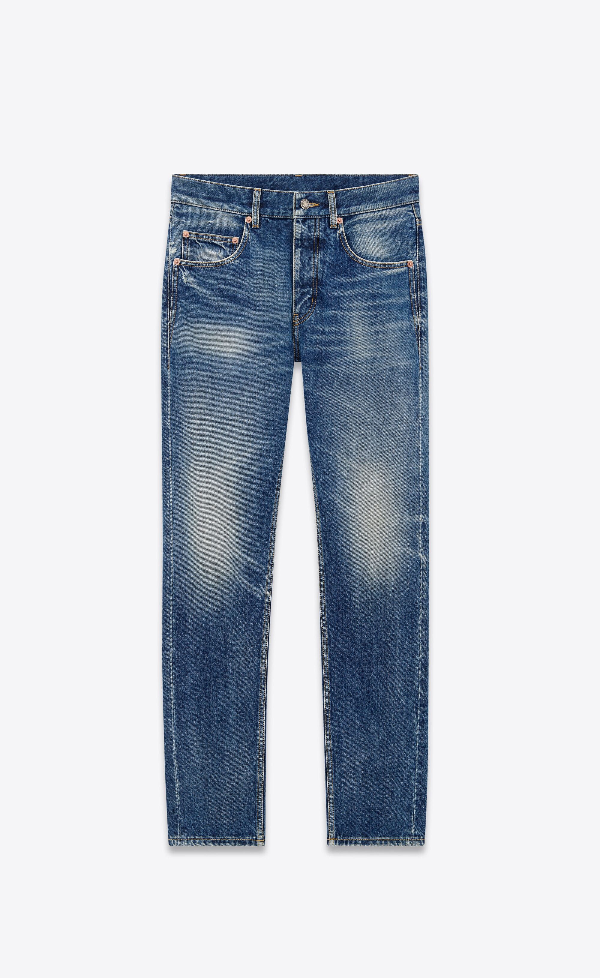 Saint Laurent Paris o1s1wg110325 757190 Baggy Jeans In Deauville Beach Denim Size US 27 - 1 Thumbnail