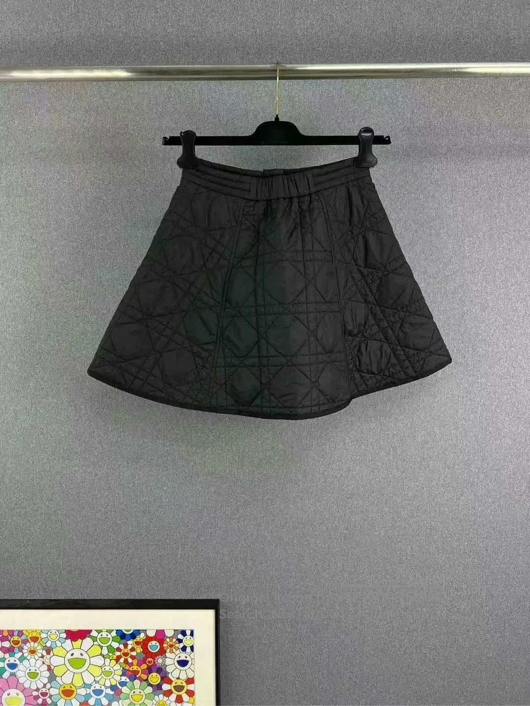 Dior dior black quilted mini skirt. Size 37" - 2 Thumbnail