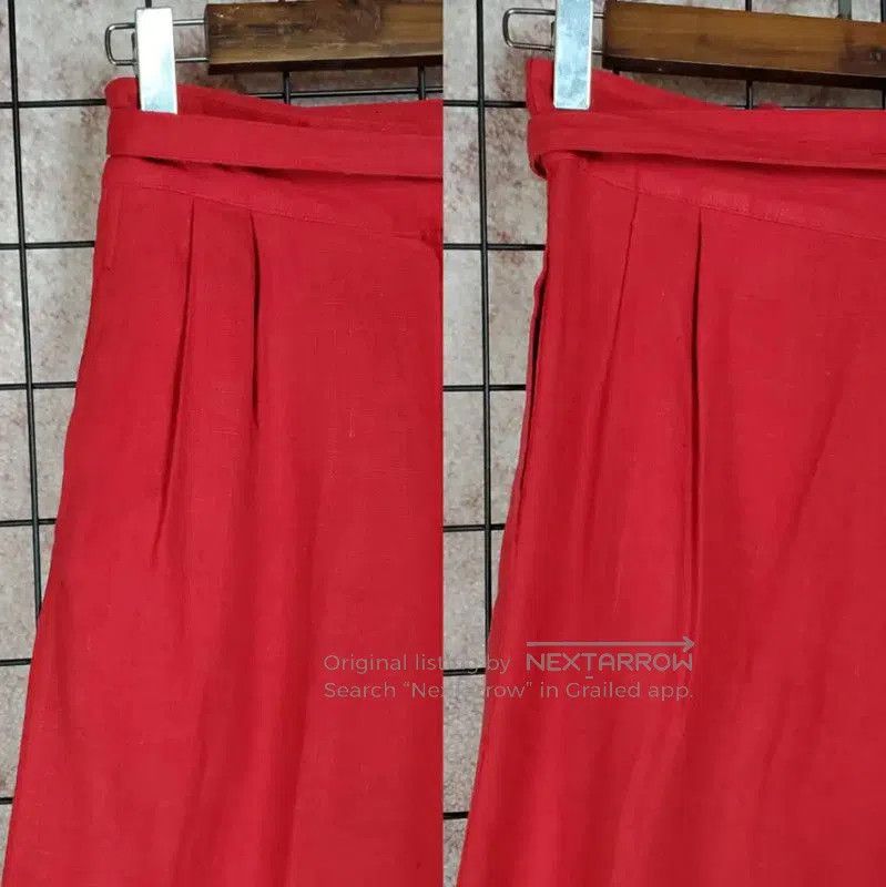 Dior Dior Red Summer Linen Casual Trousers M . Size 27" / US 4 / IT 40 - 4 Thumbnail