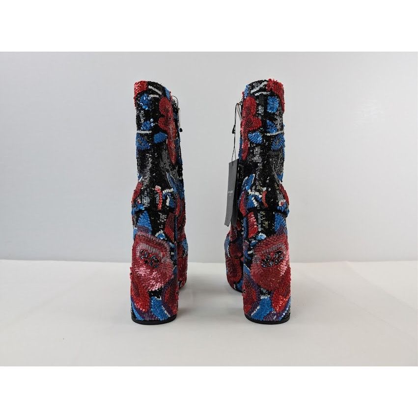 Saint Laurent Paris o1rshd1 Billy Sequence Embellished Platform Ankle Boots Size US 10 / IT 40 - 13 Thumbnail
