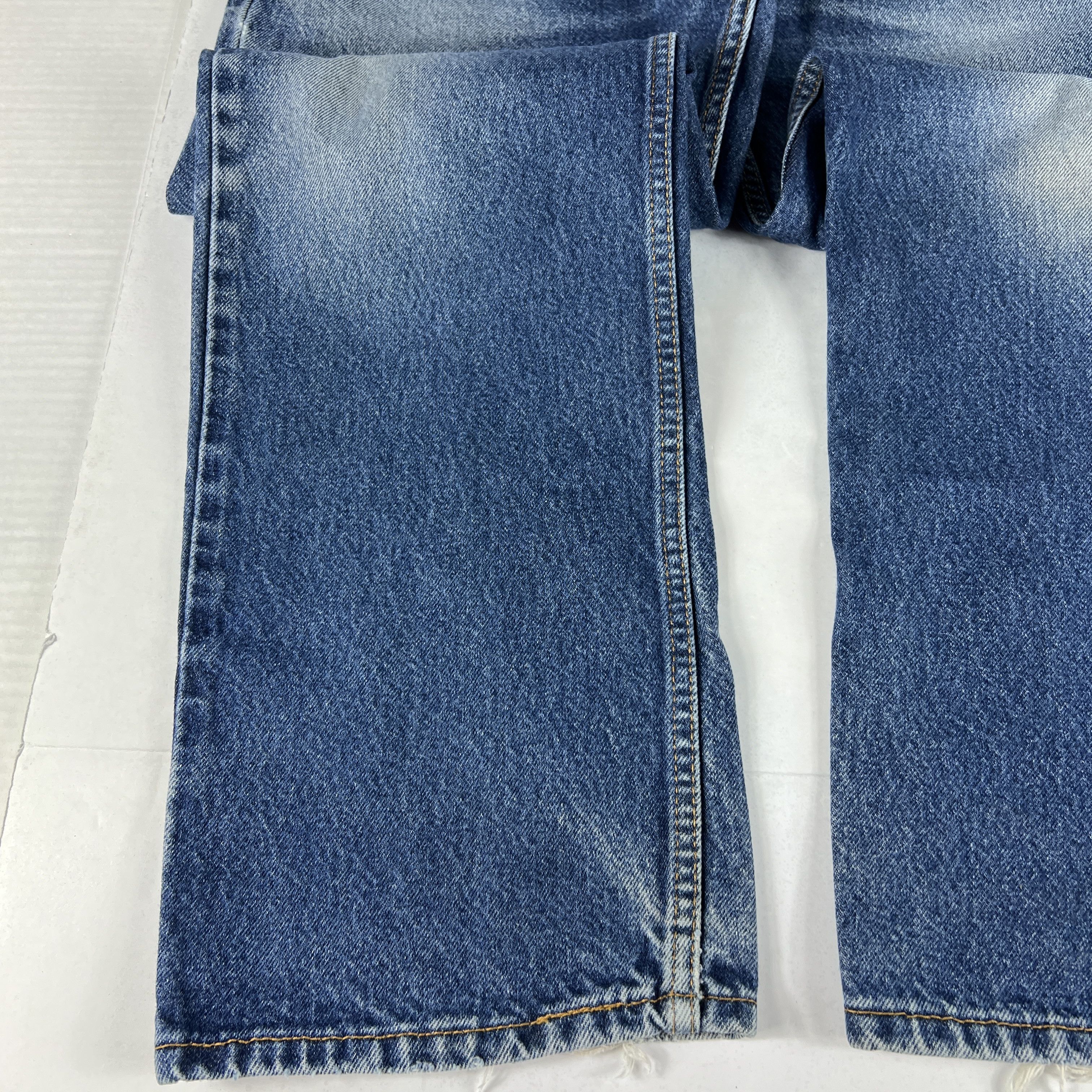 Levi's Levi's Jeans 505 Straight Blue Faded Cotton Denim Size US 37 - 9 Thumbnail