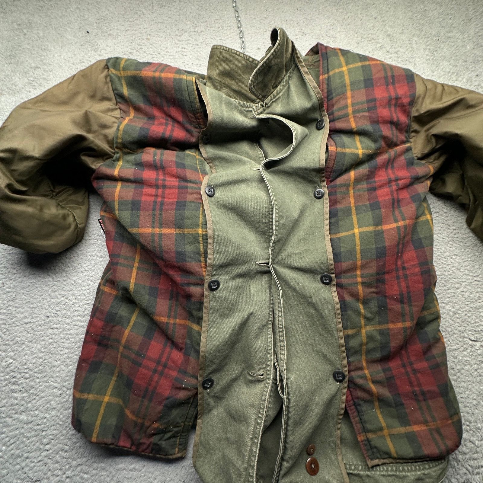L.L. Bean LL Bean JX75 Primaloft Plaid Lined Canvas Barn Coat Mens XL Size US XL / EU 56 / 4 - 7 Thumbnail