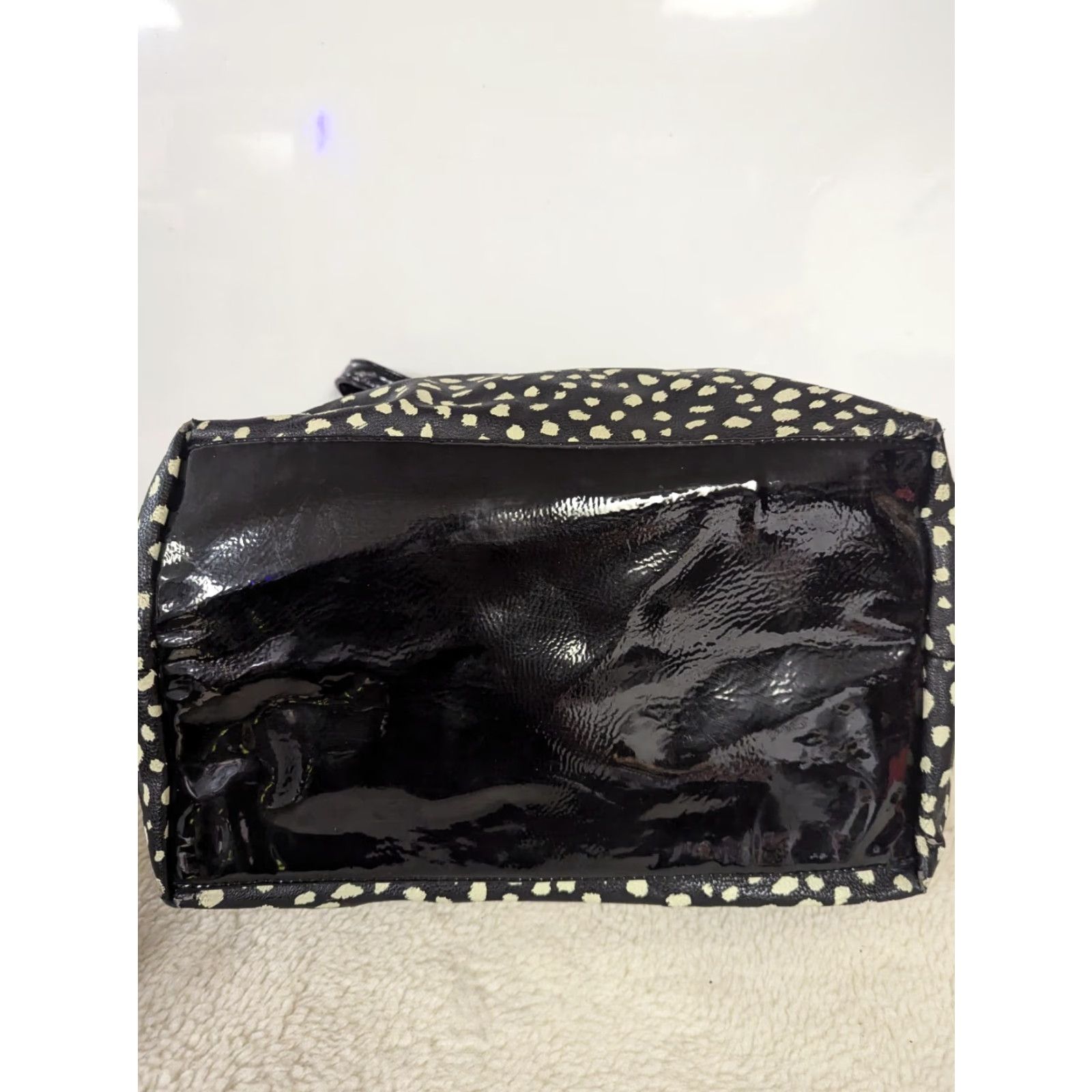 Betsey Johnson VINTAGE Betsey Johnson Bag Leopard Pink Black Handbag Purse Tote Unisex Adults 16in 12in 4in Faux Leather Pink Leopard Pattern Women/Men Size ONE SIZE - 5 Thumbnail